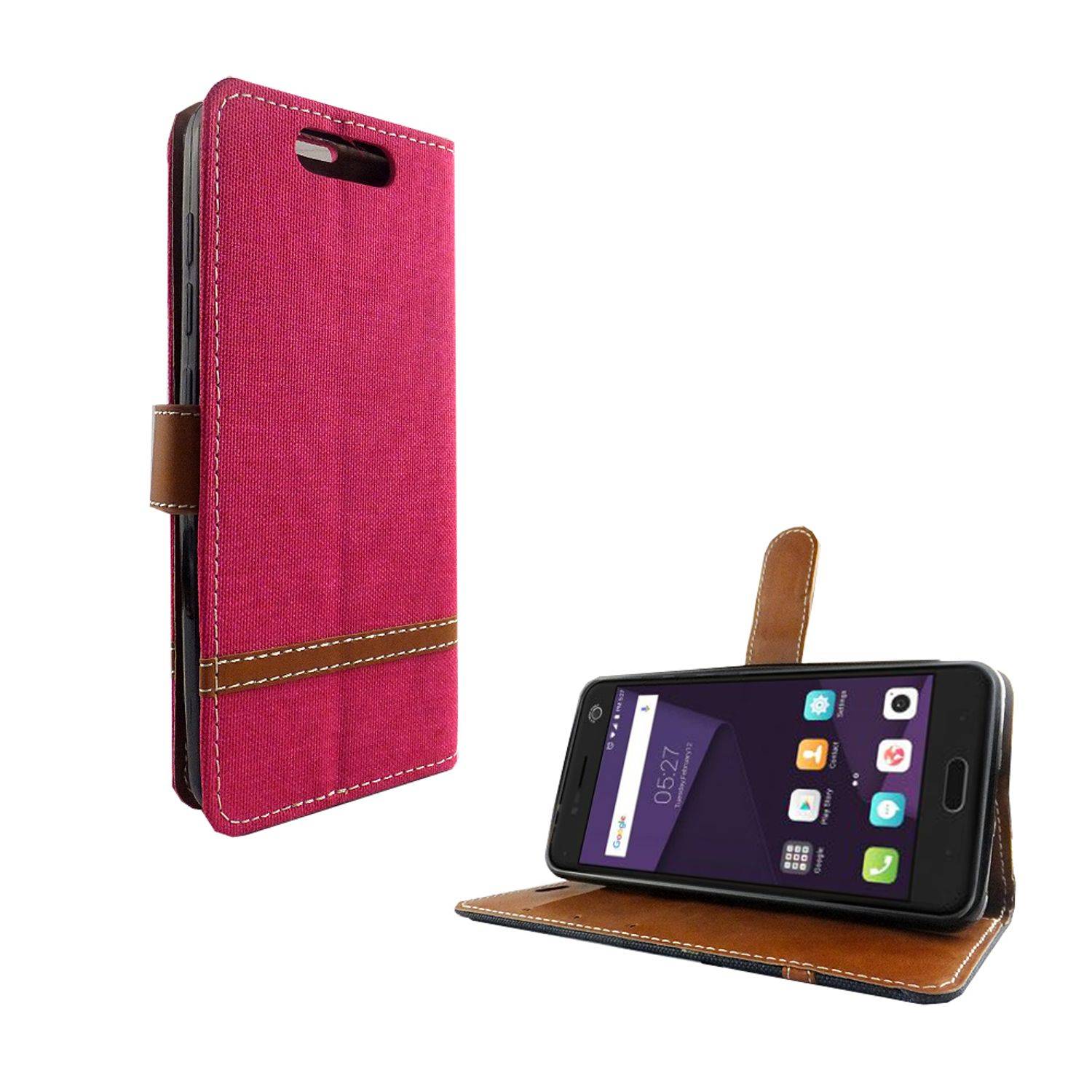 ZTE Blade V8 Handyhülle Bookcover Rosa