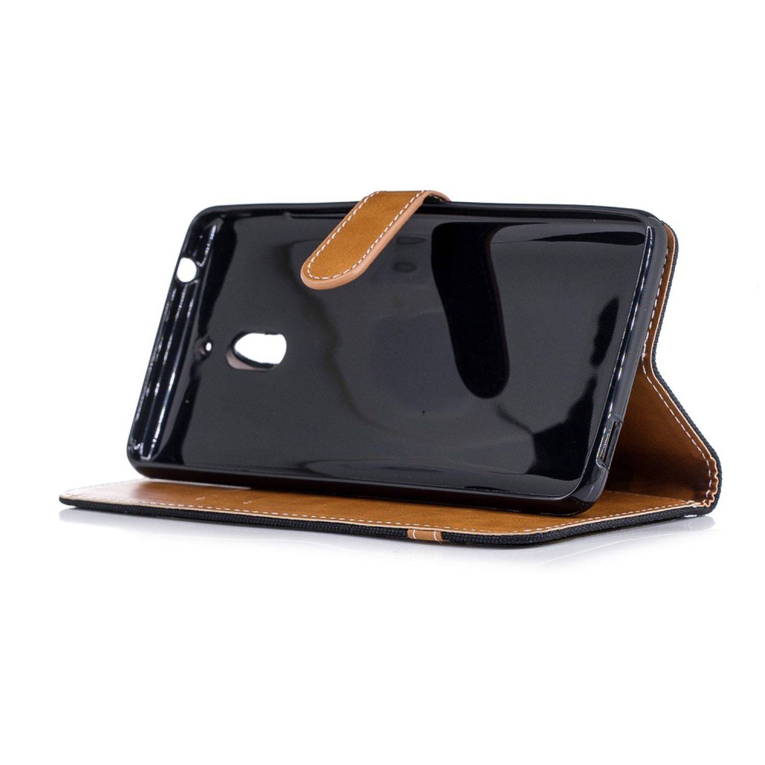Nokia 2.1 Handyhülle Bookcover Schwarz
