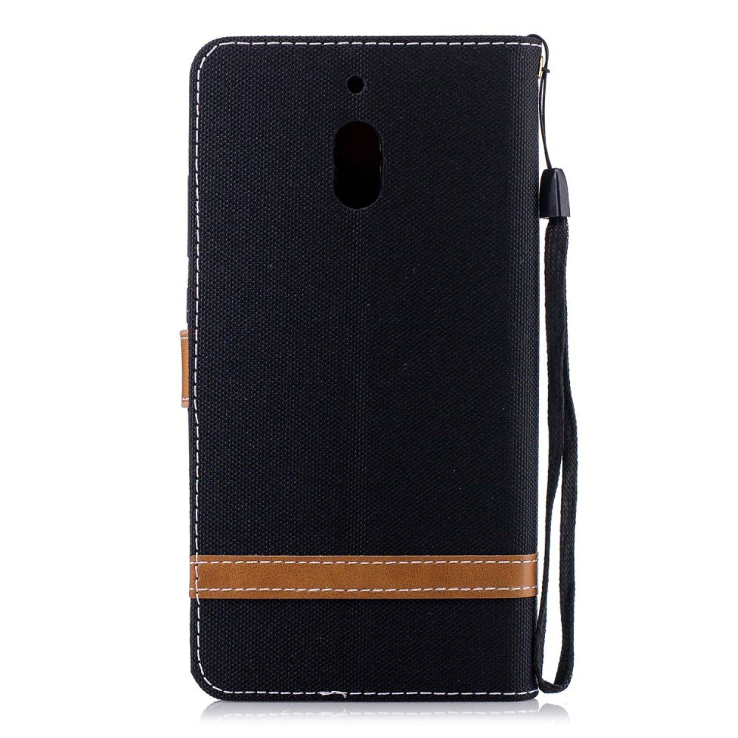 Nokia 2.1 Handyhülle Bookcover Schwarz