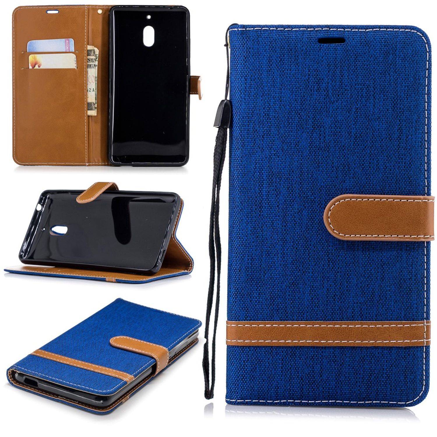 Nokia 2.1 Handyhülle Bookcover Blau