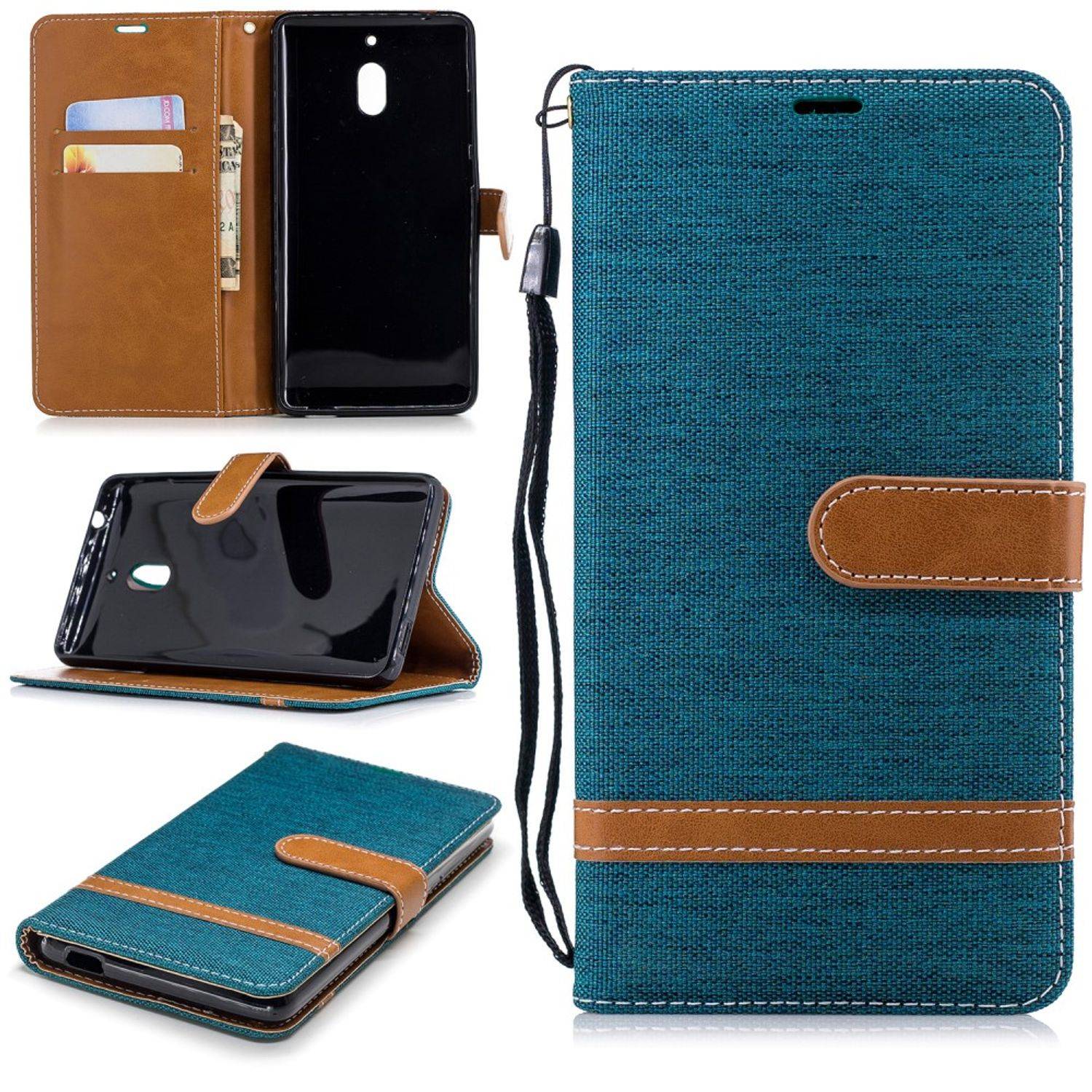 Nokia 2.1 Handyhülle Bookcover Grün