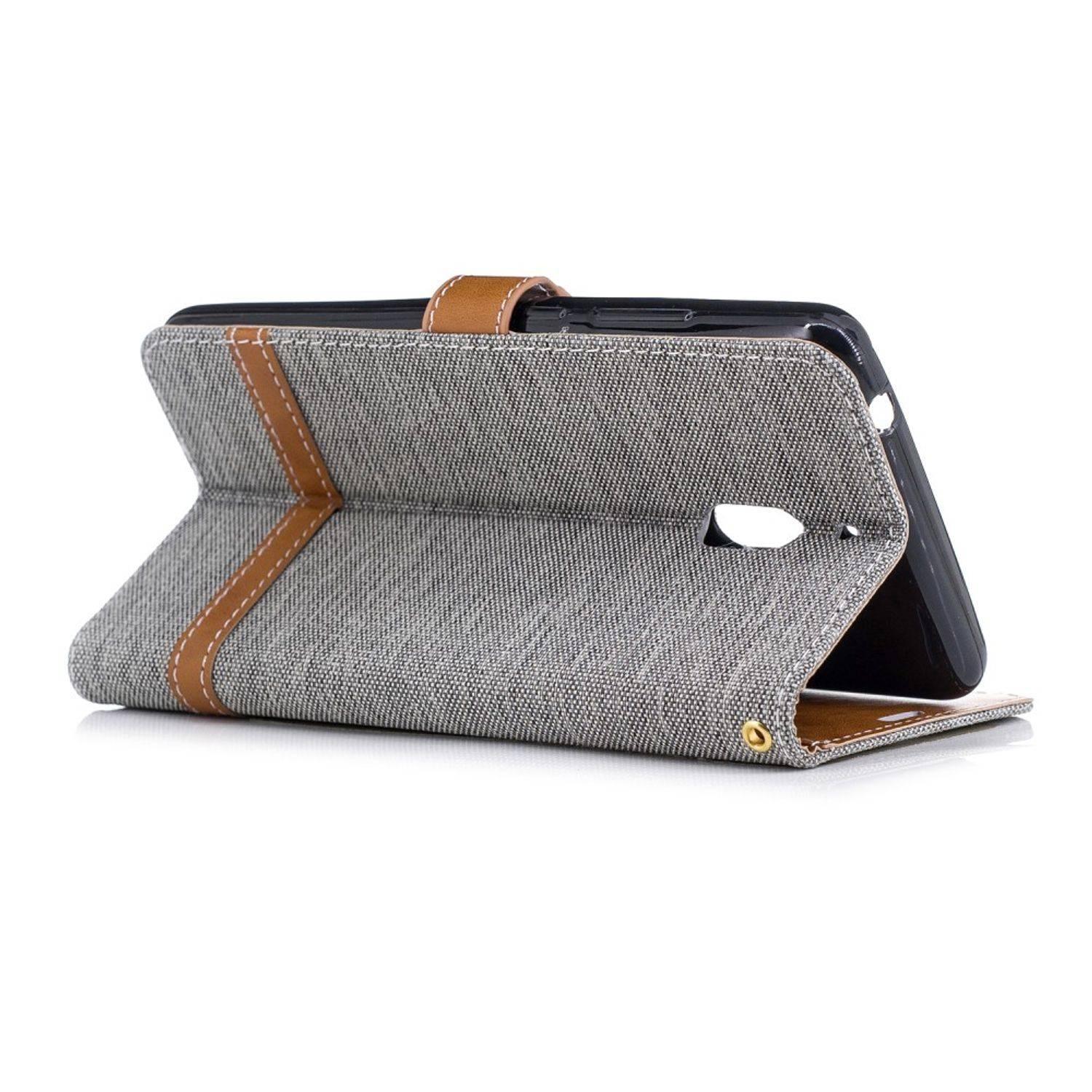 Nokia 2.1 Handyhülle Bookcover Grau