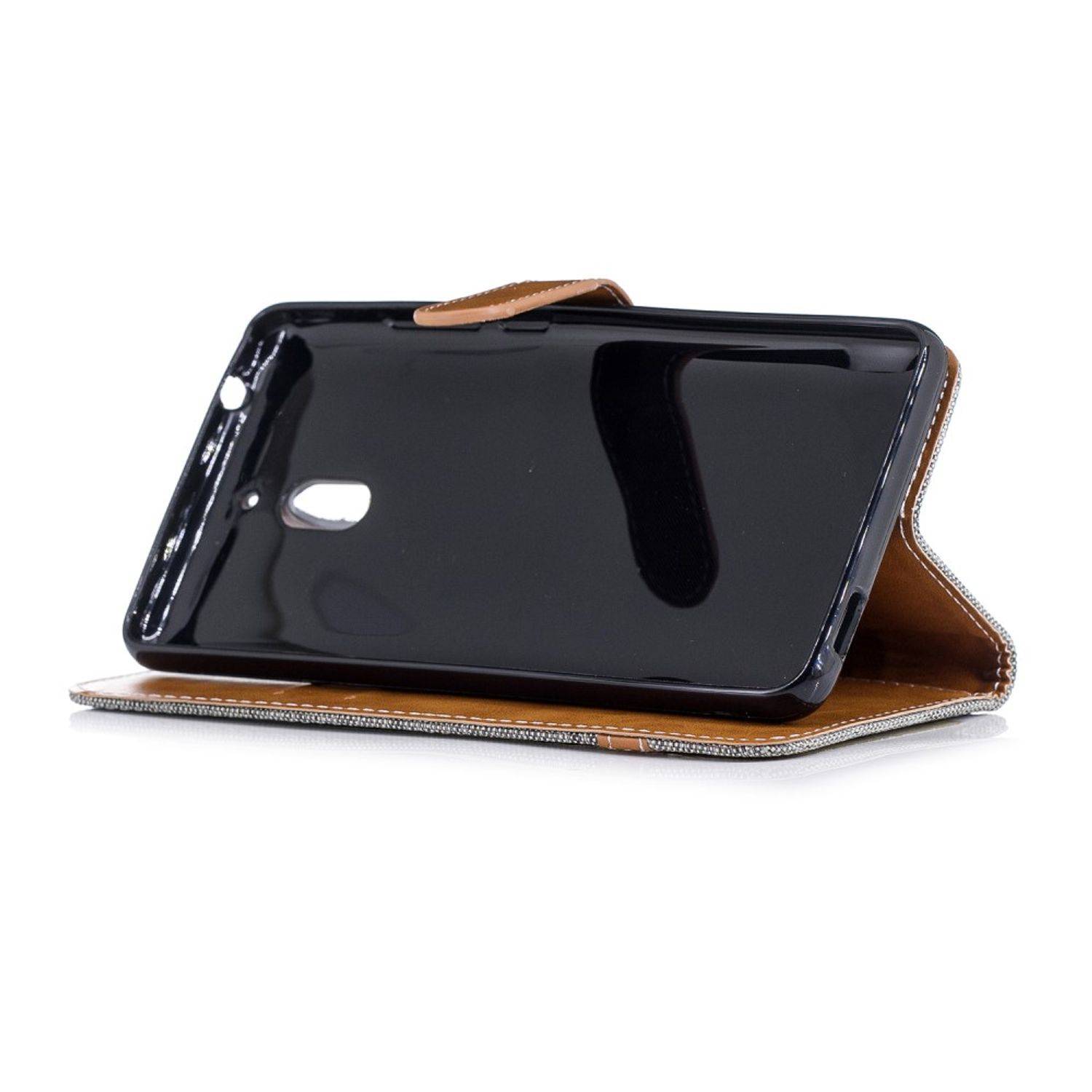 Nokia 2.1 Handyhülle Bookcover Grau
