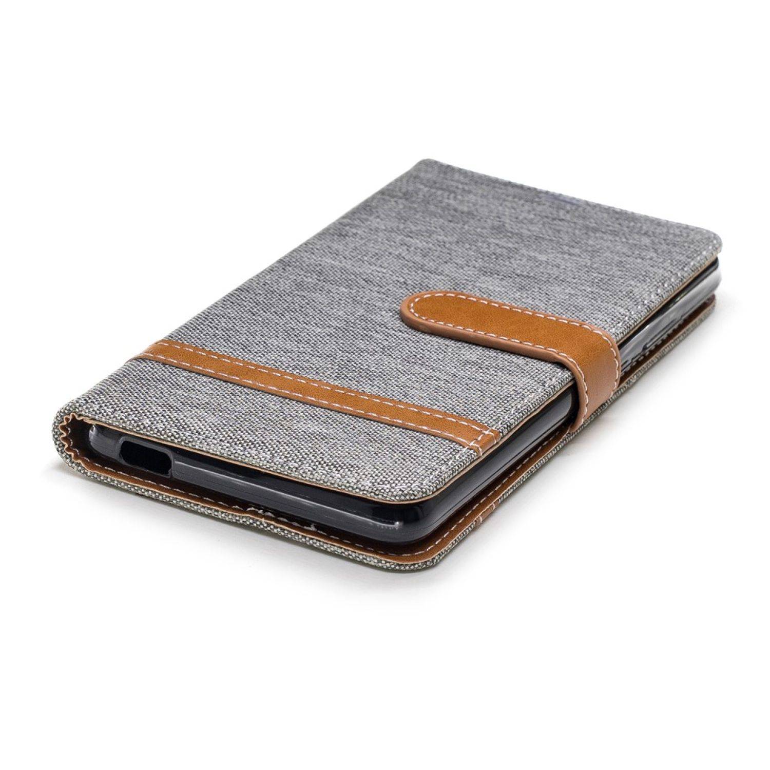 Nokia 2.1 Handyhülle Bookcover Grau