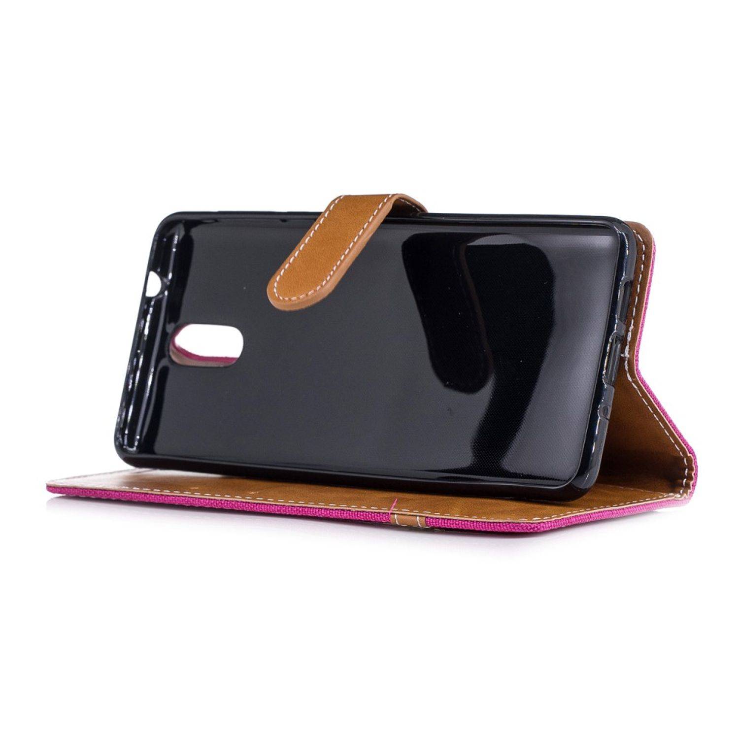 Nokia 3.1 Handyhülle Bookcover Rosa