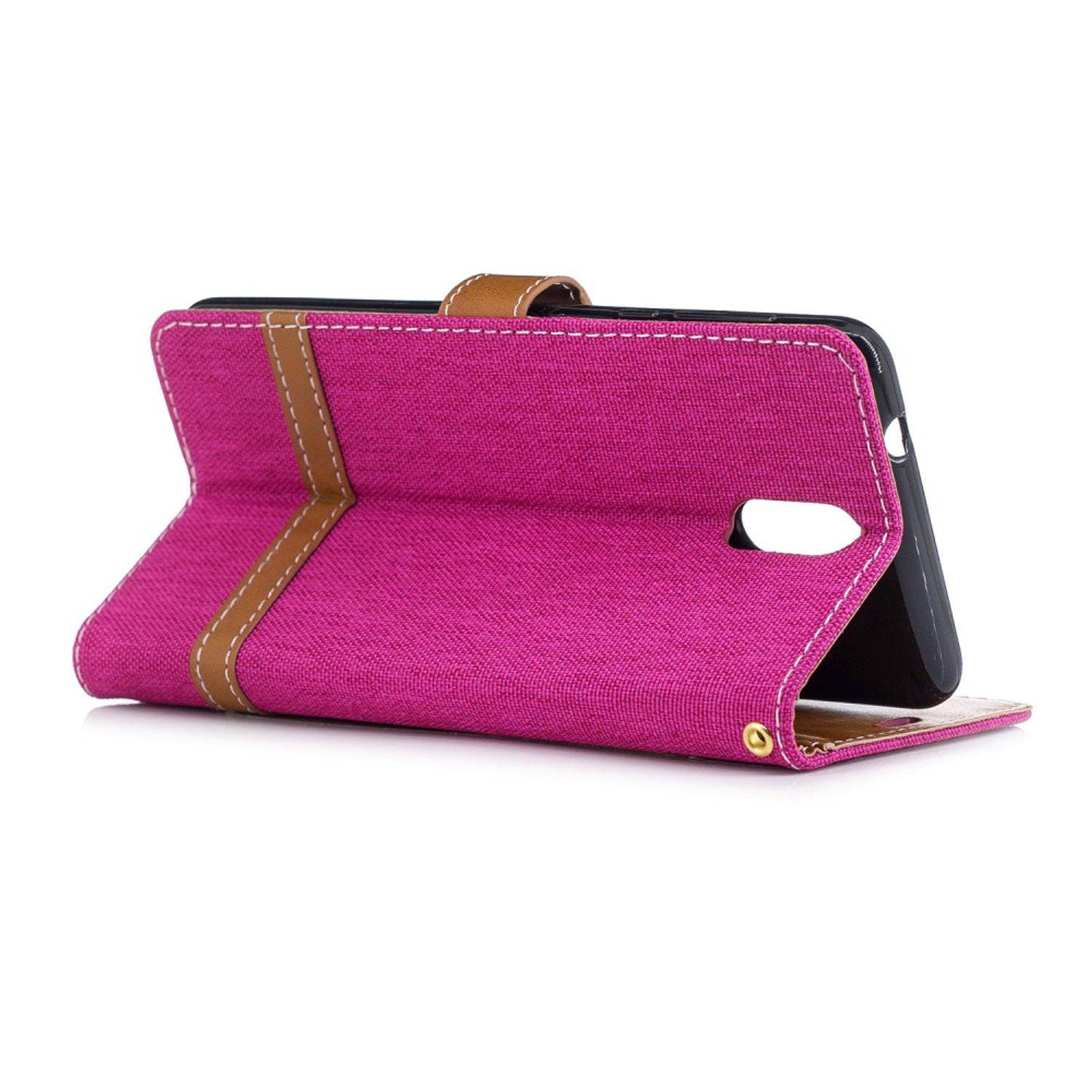 Nokia 3.1 Handyhülle Bookcover Rosa