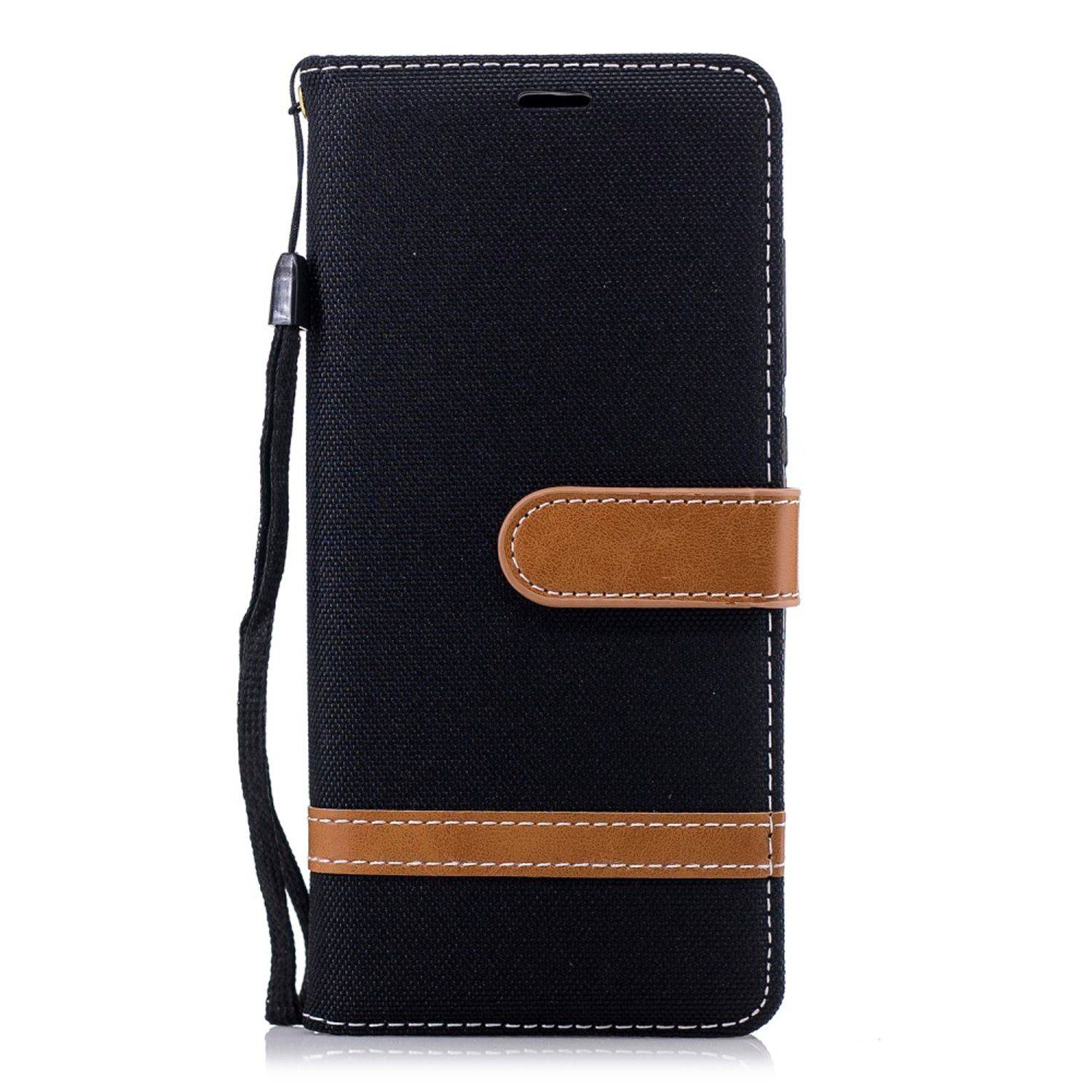 Nokia 5.1 Handyhülle Bookcover Schwarz