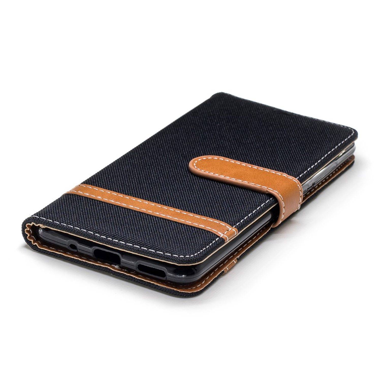 Nokia 5.1 Handyhülle Bookcover Schwarz