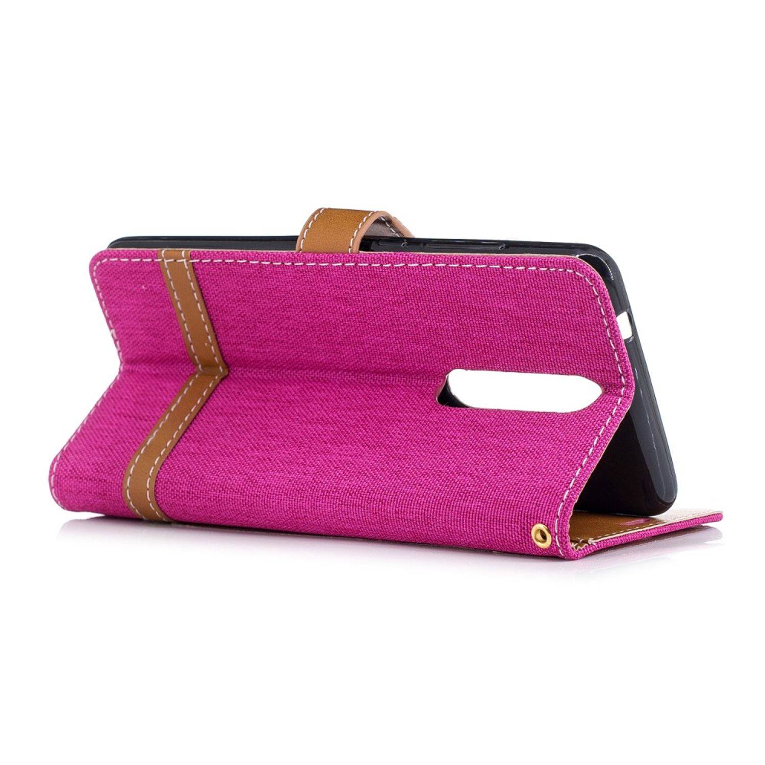 Nokia 5.1 Handyhülle Bookcover Rosa