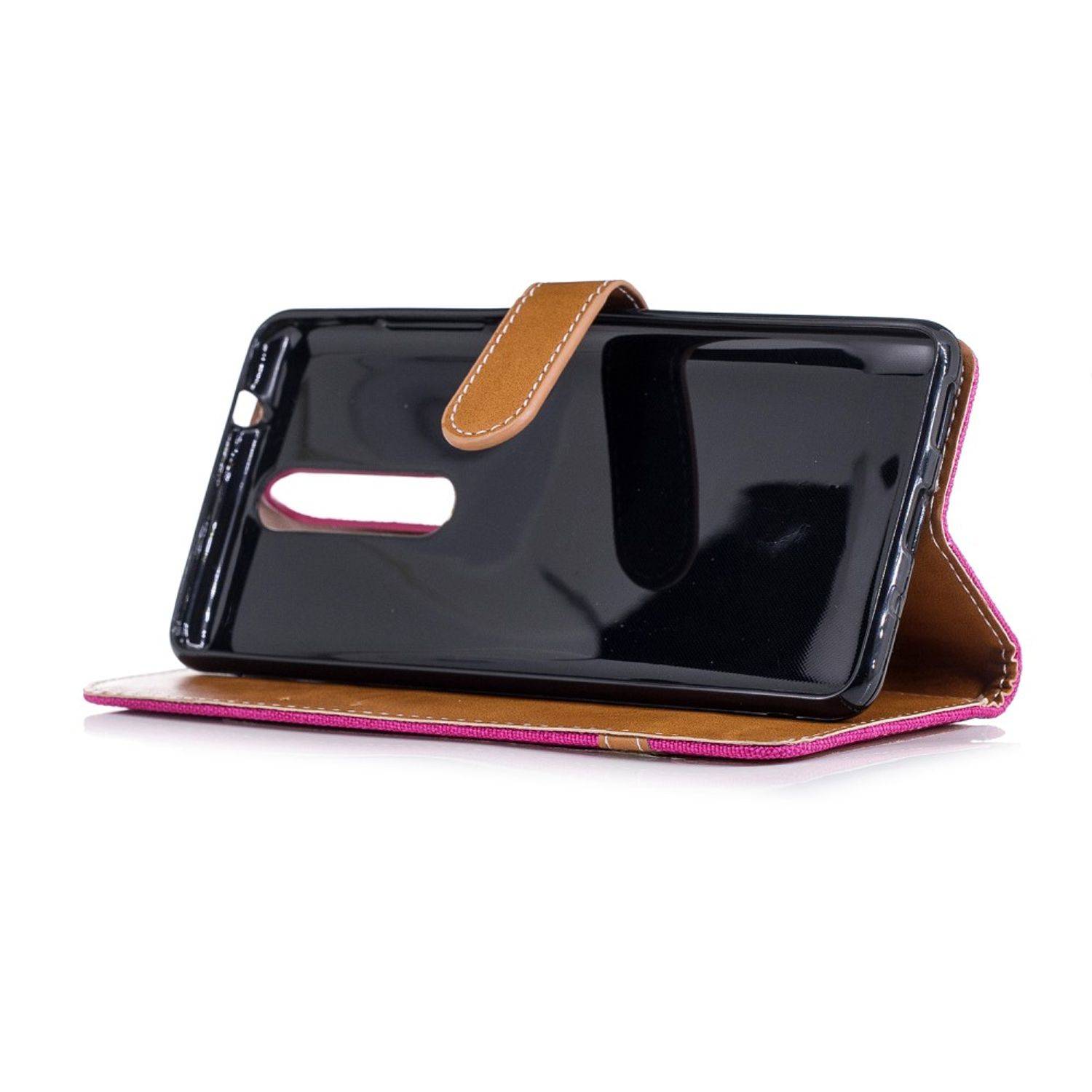 Nokia 5.1 Handyhülle Bookcover Rosa