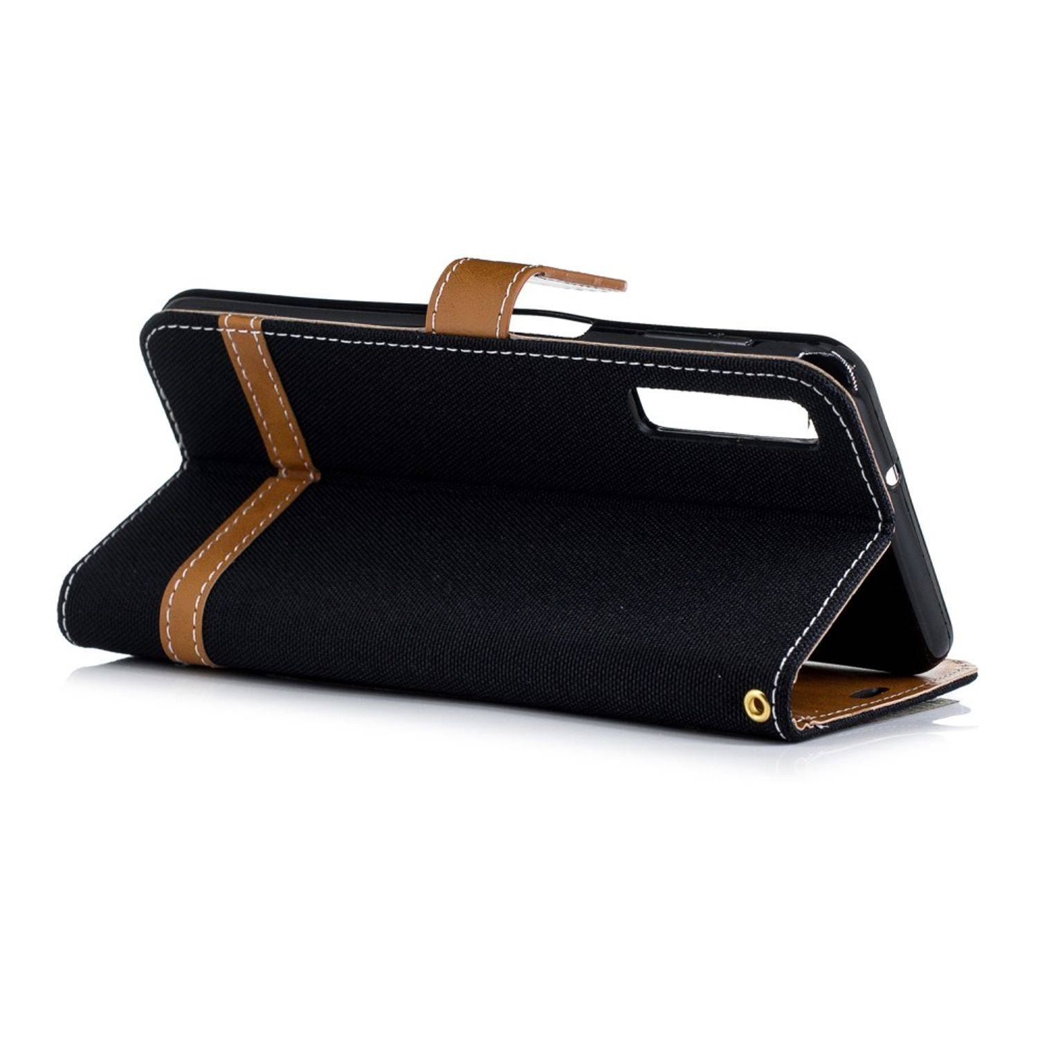 Samsung Galaxy A7 (2018) Handyhülle Bookcover Schwarz