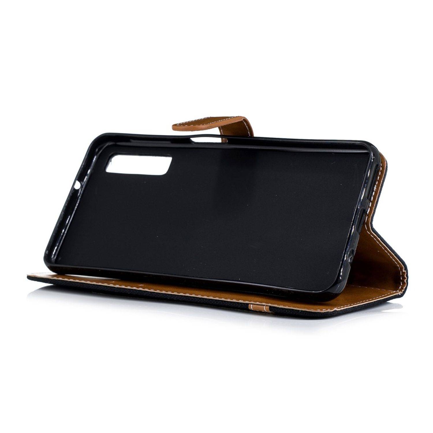 Samsung Galaxy A7 (2018) Handyhülle Bookcover Schwarz