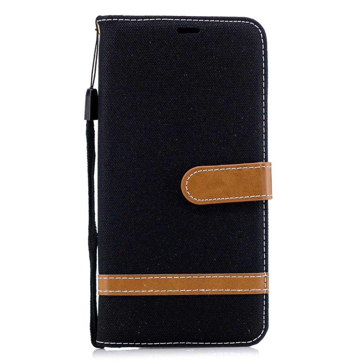 Samsung Galaxy A7 (2018) Handyhülle Bookcover Schwarz