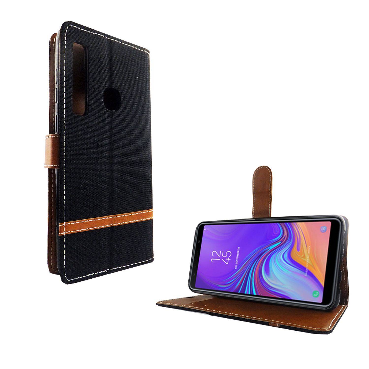 Samsung Galaxy A9 (2018) Handyhülle Bookcover Schwarz