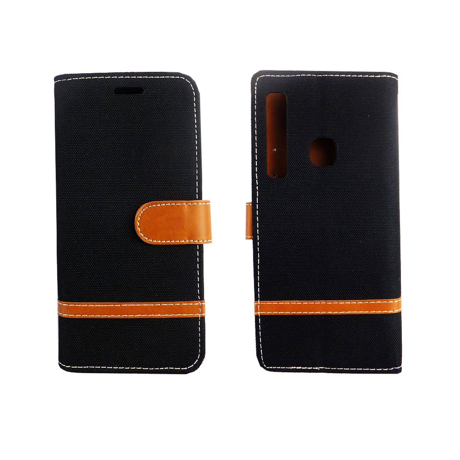 Samsung Galaxy A9 (2018) Handyhülle Bookcover Schwarz