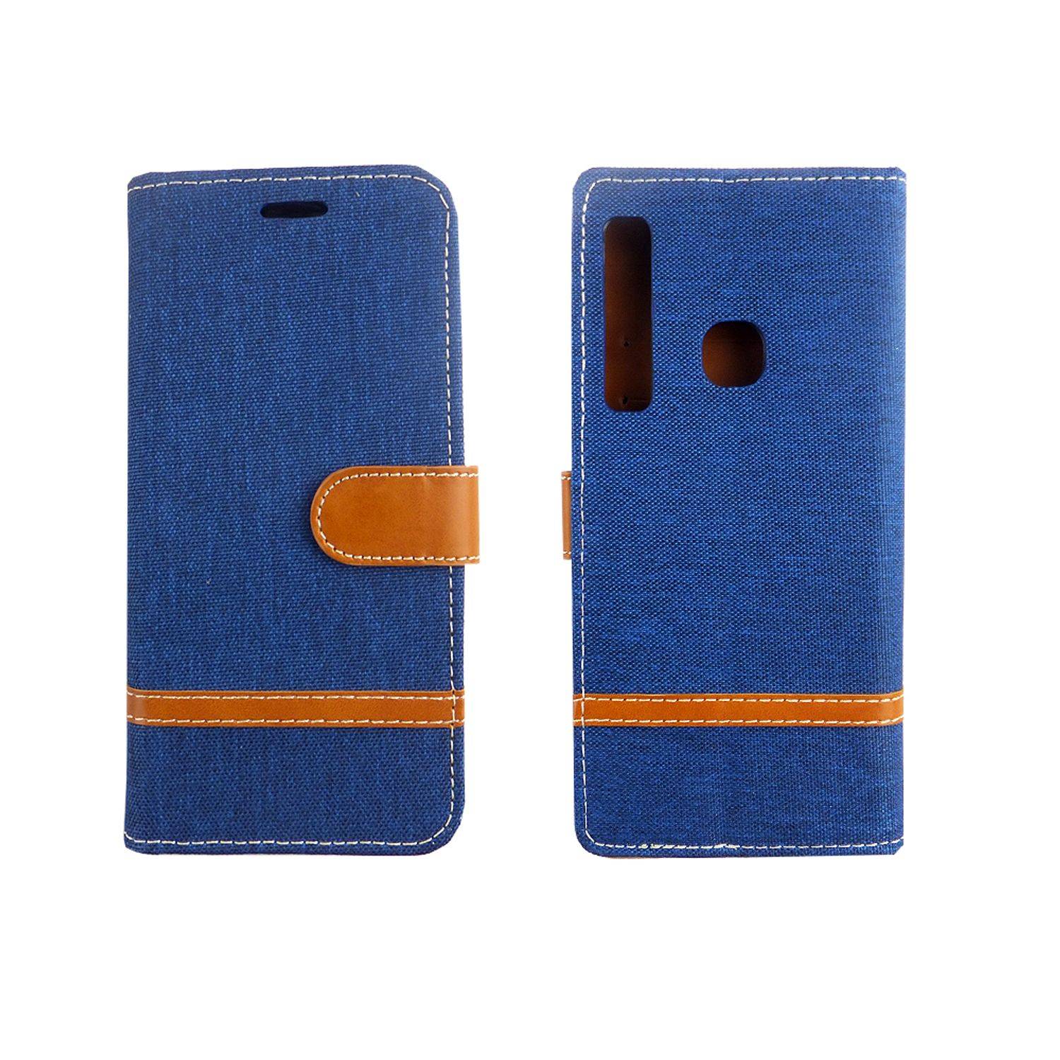 Samsung Galaxy A9 (2018) Handyhülle Bookcover Blau