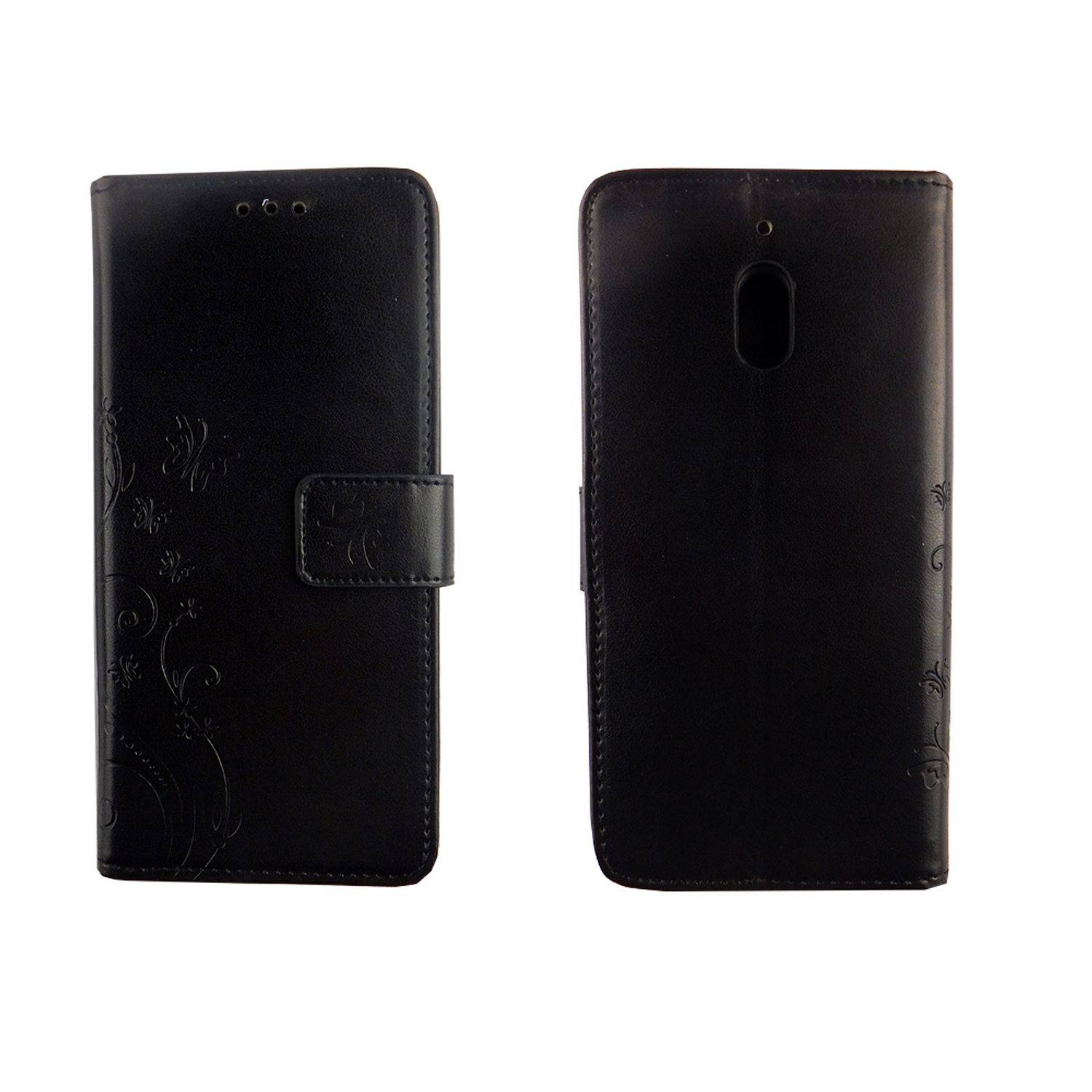 Nokia 2.1 Handyhülle Bookcover Schwarz
