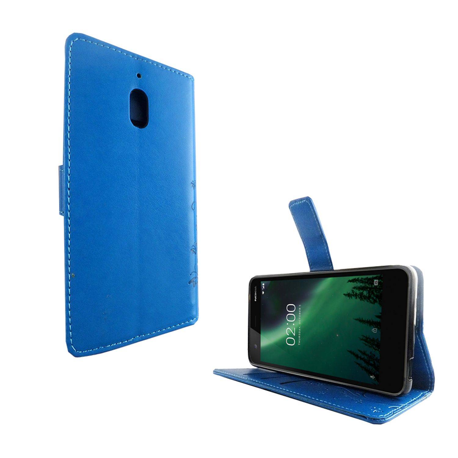 Nokia 2.1 Handyhülle Bookcover Blau