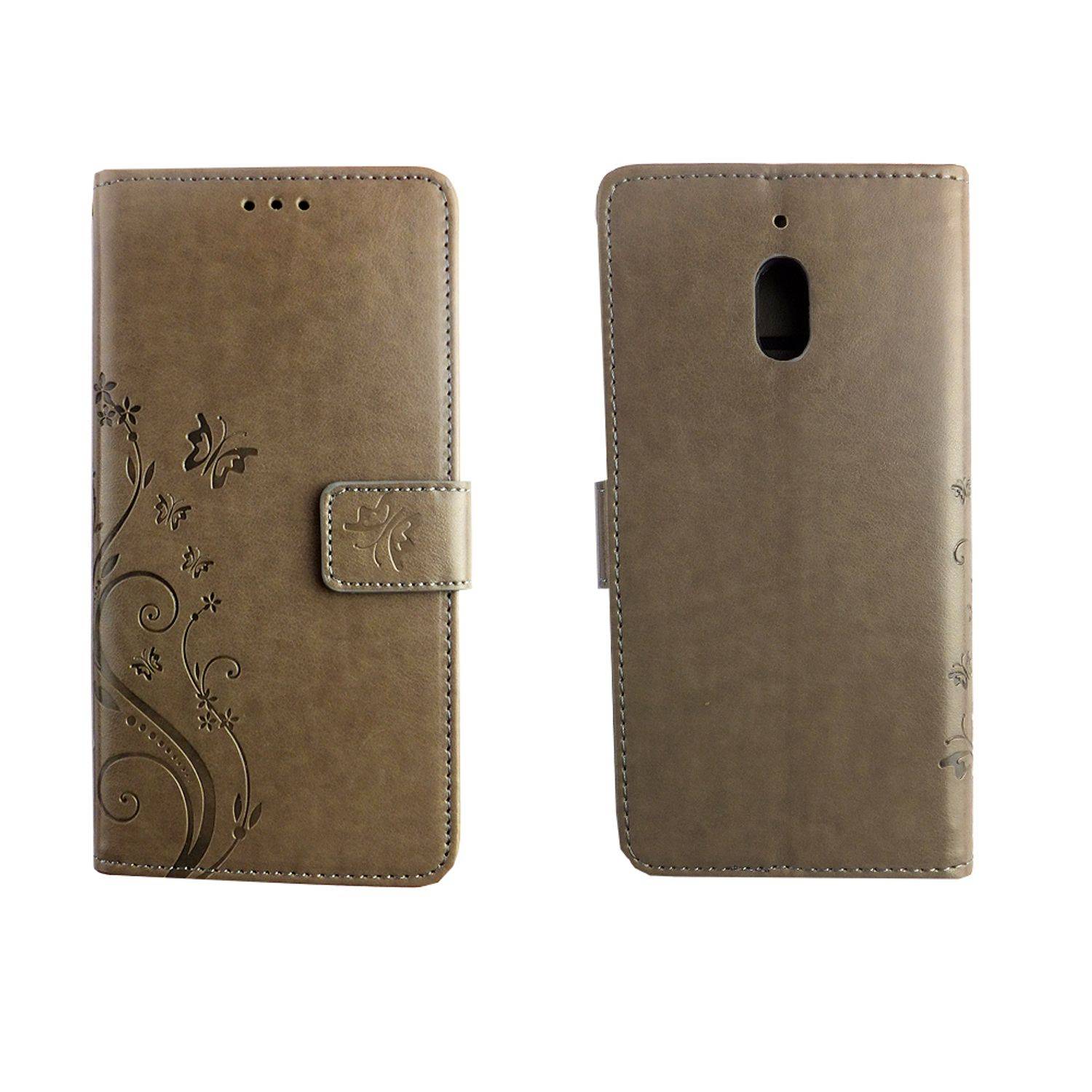 Nokia 2.1 Handyhülle Bookcover Grau