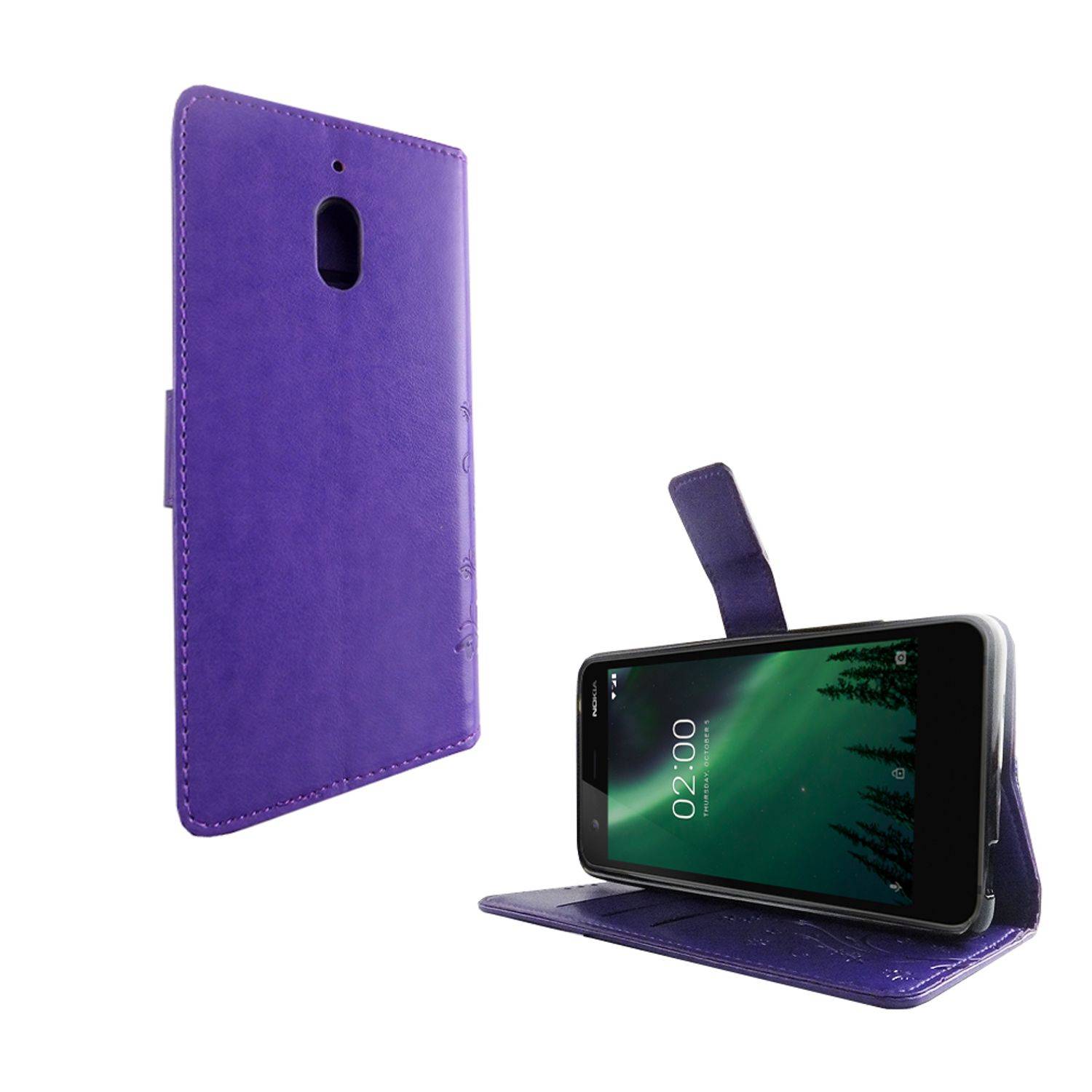 Nokia 2.1 Handyhülle Bookcover Violett