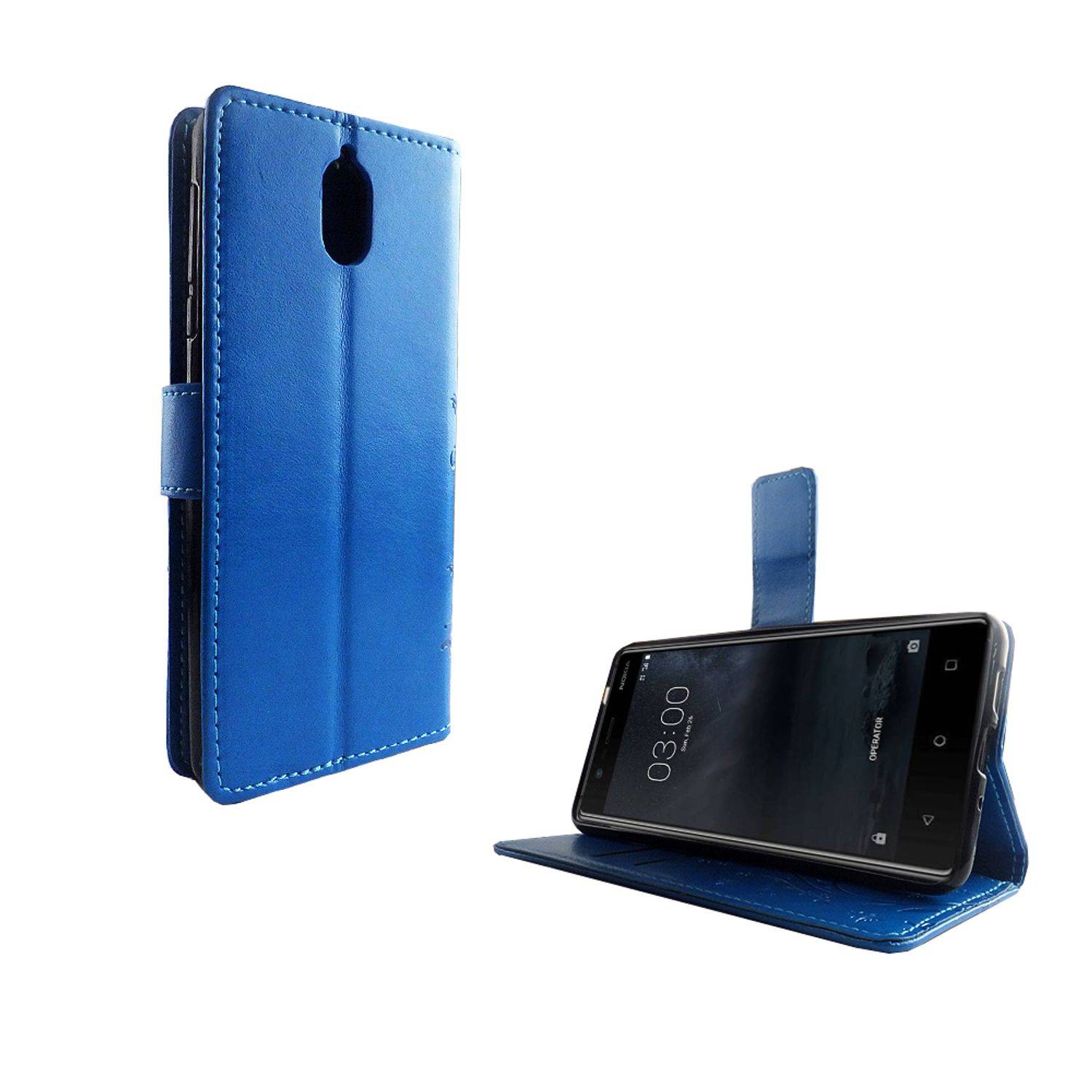 Nokia 3.1 Handyhülle Bookcover Blau