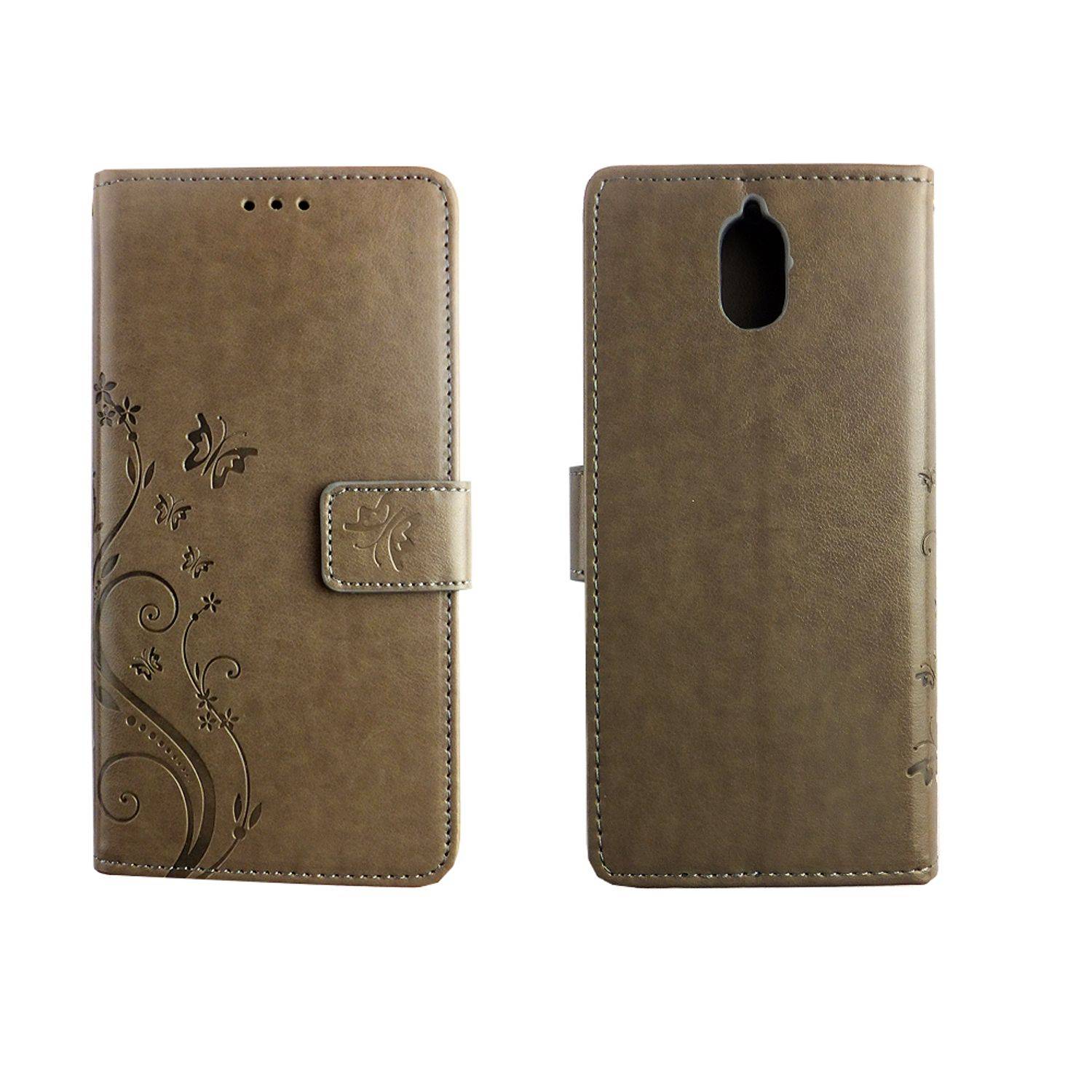 Nokia 3.1 Handyhülle Bookcover Grau