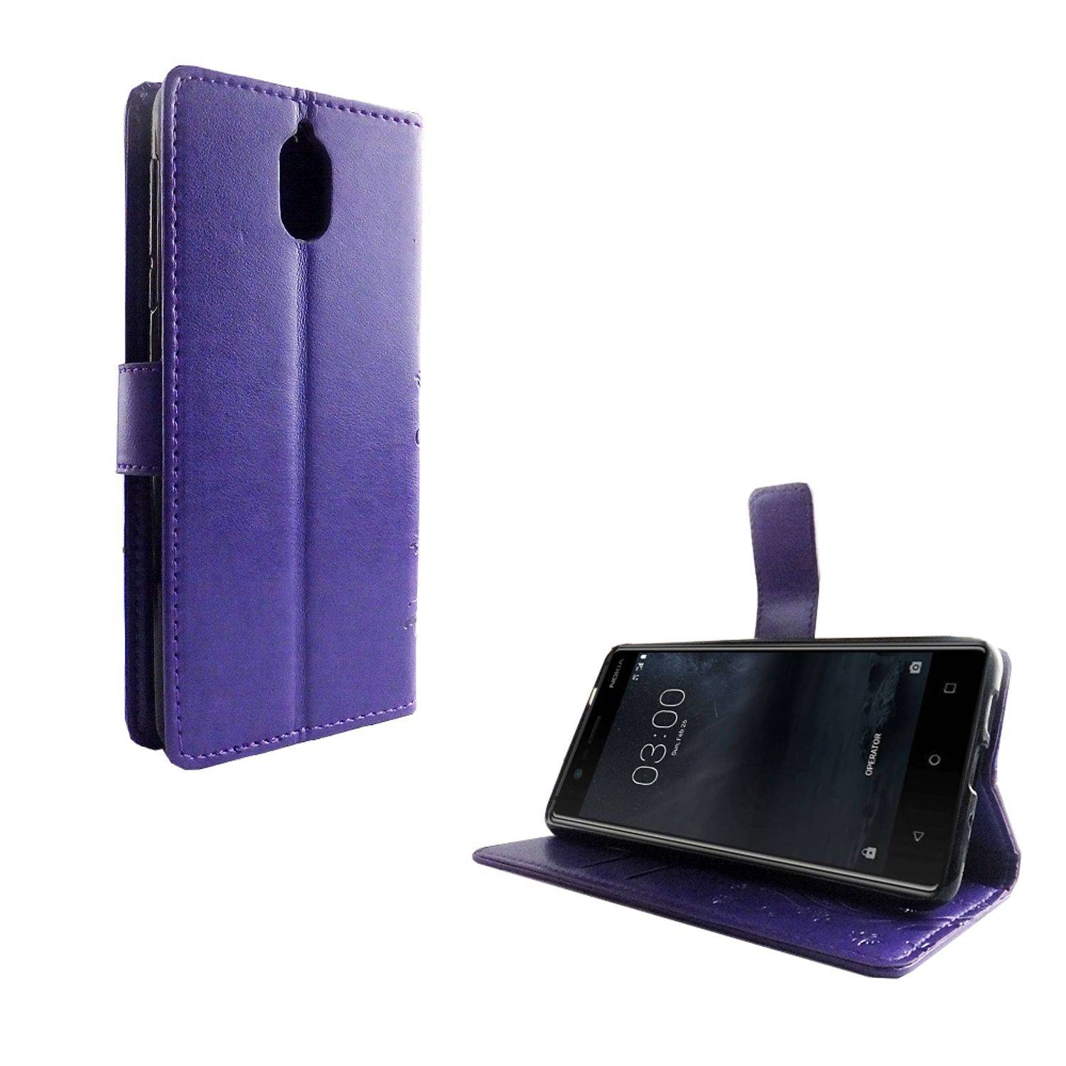 Nokia 3.1 Handyhülle Bookcover Violett