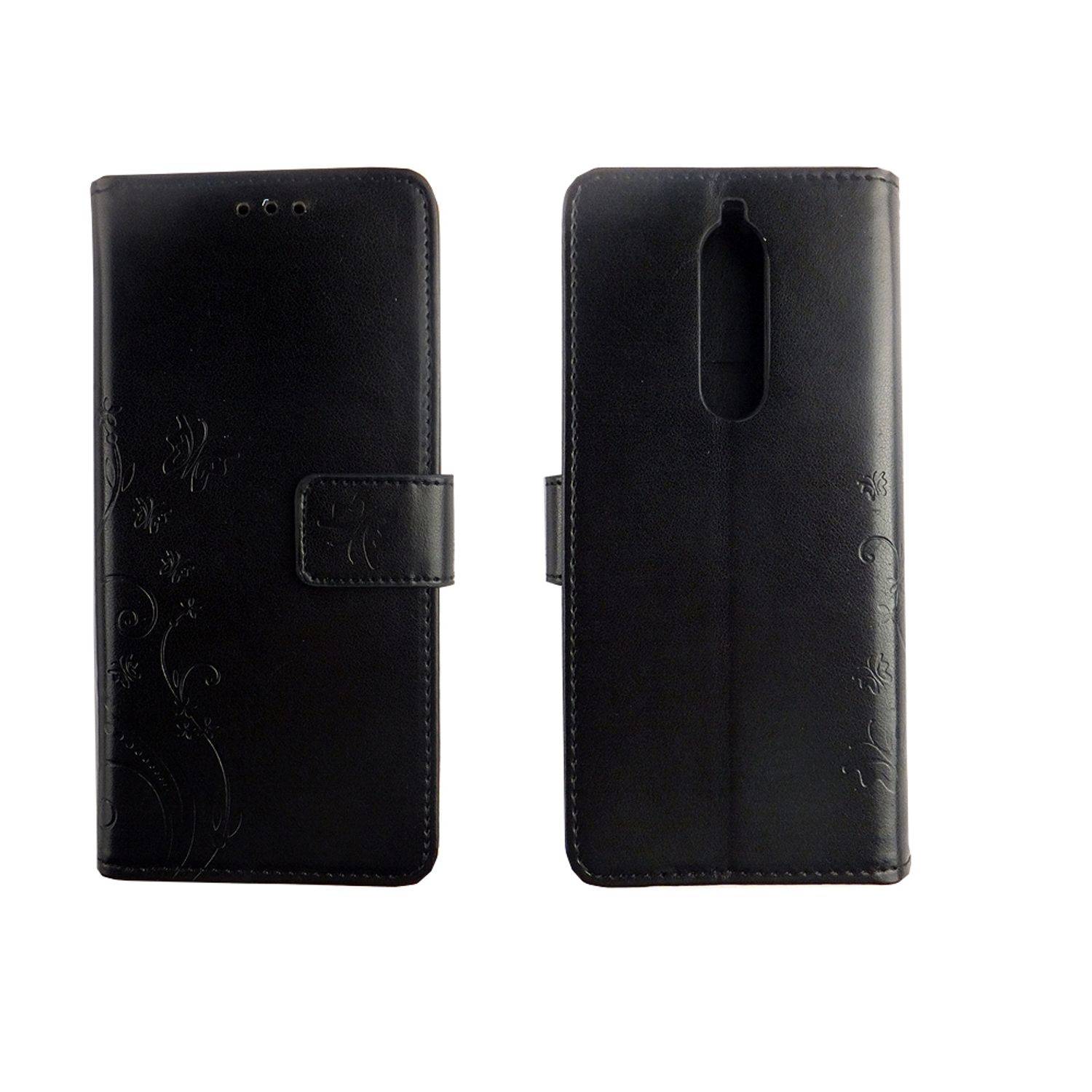 Nokia 5.1 Handyhülle Bookcover Schwarz