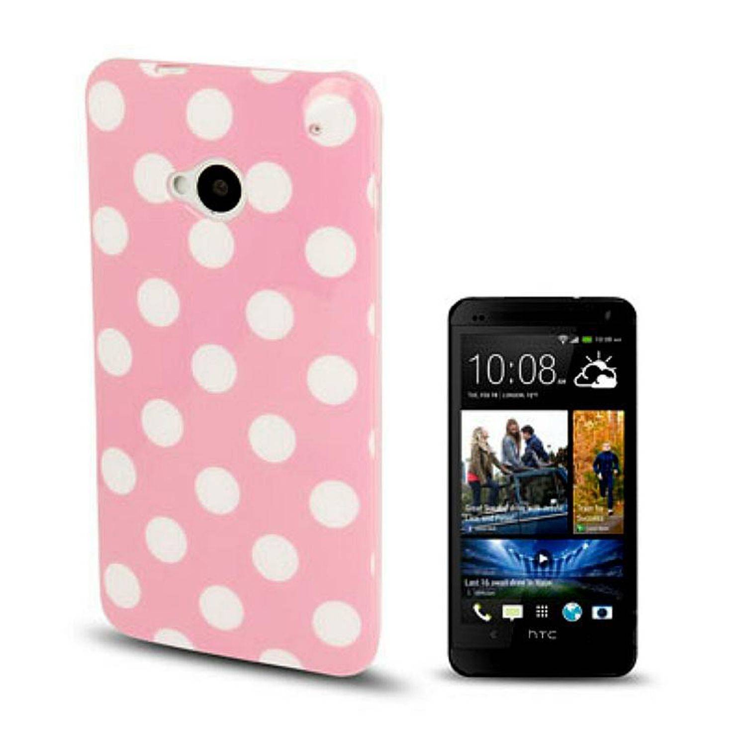 HTC One Handyhülle Backcover Rosa