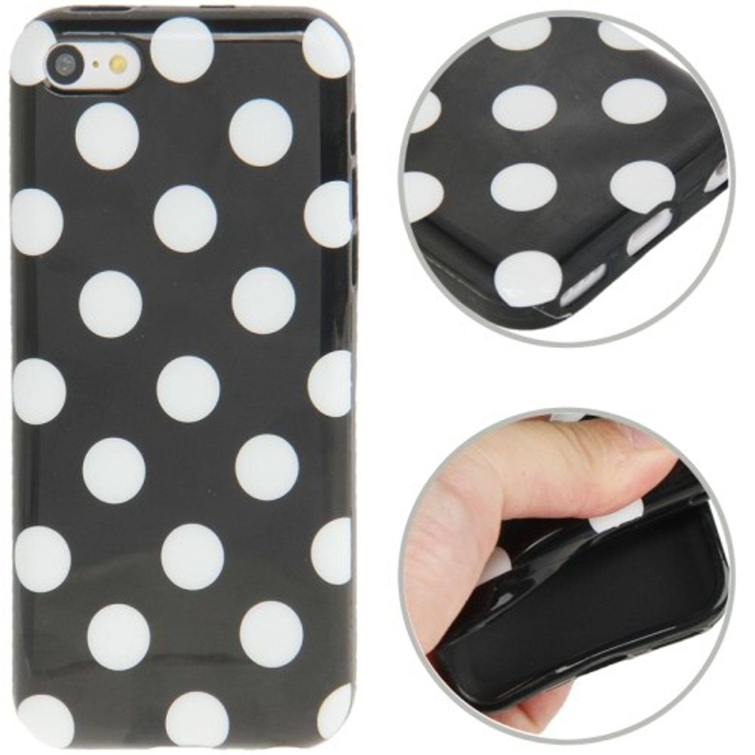 Apple iPhone 5c Handyhülle Backcover Schwarz