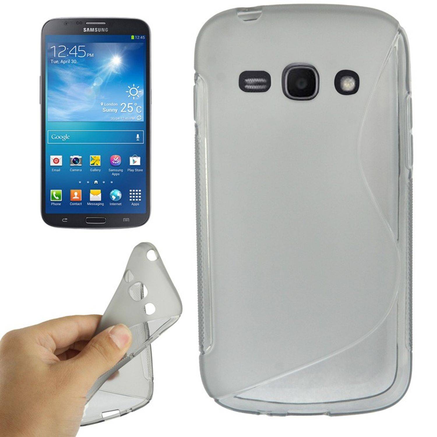 Samsung Galaxy Ace 3 S7272 Handyhülle Backcover Grau