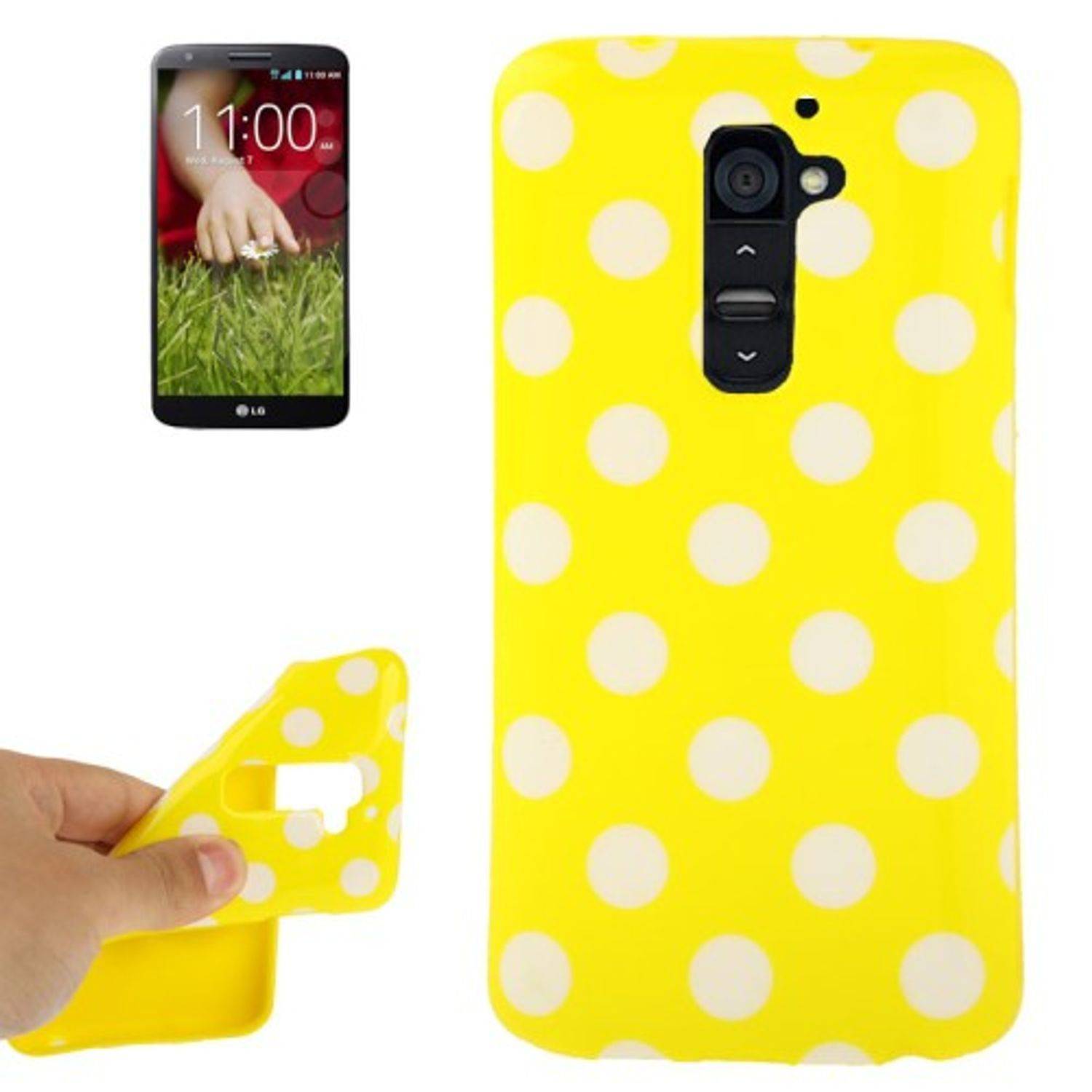 LG Optimus G2 Handyhülle Backcover Gelb