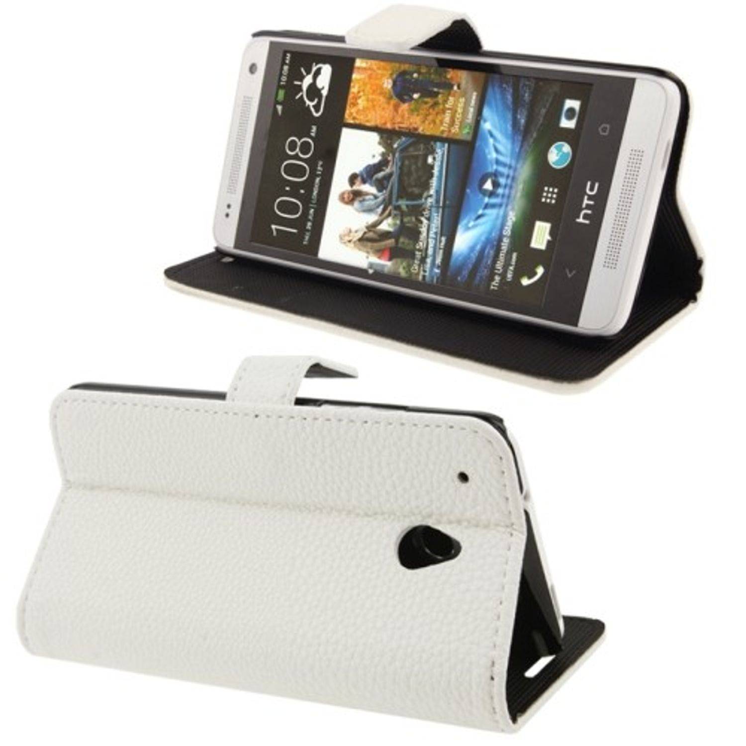 HTC One Mini Handyhülle Backcover Weiß