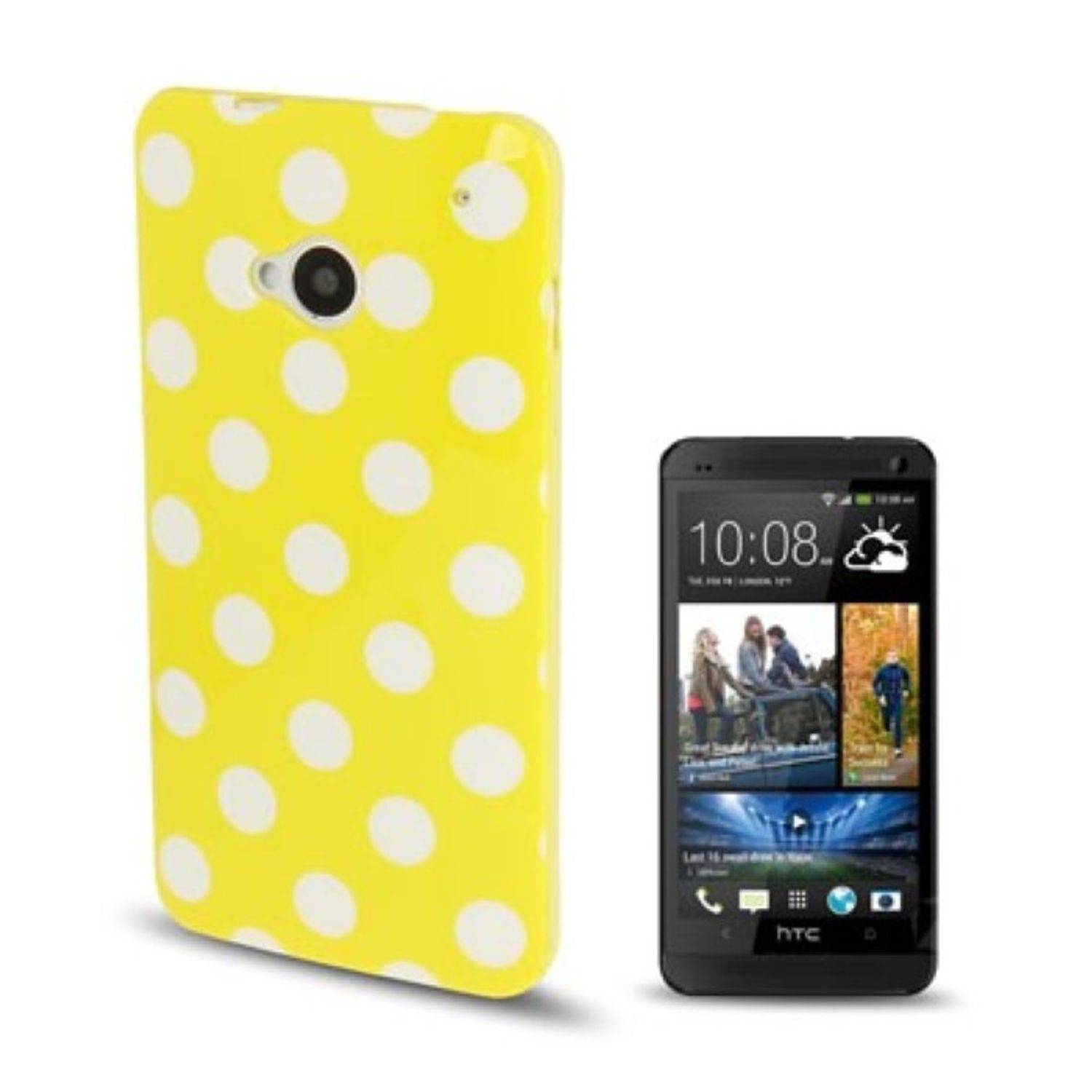 HTC One Handyhülle Backcover Gelb