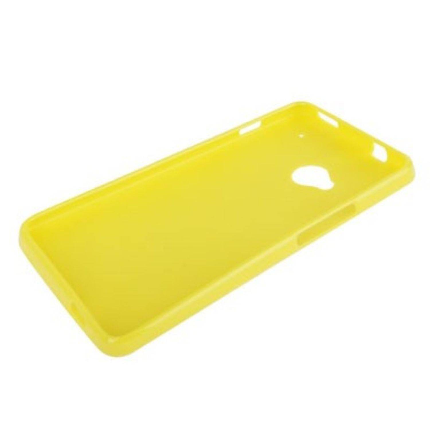 HTC One Handyhülle Backcover Gelb