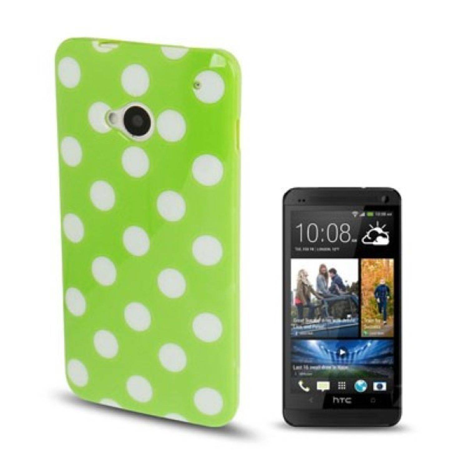 HTC One Handyhülle Backcover Grün
