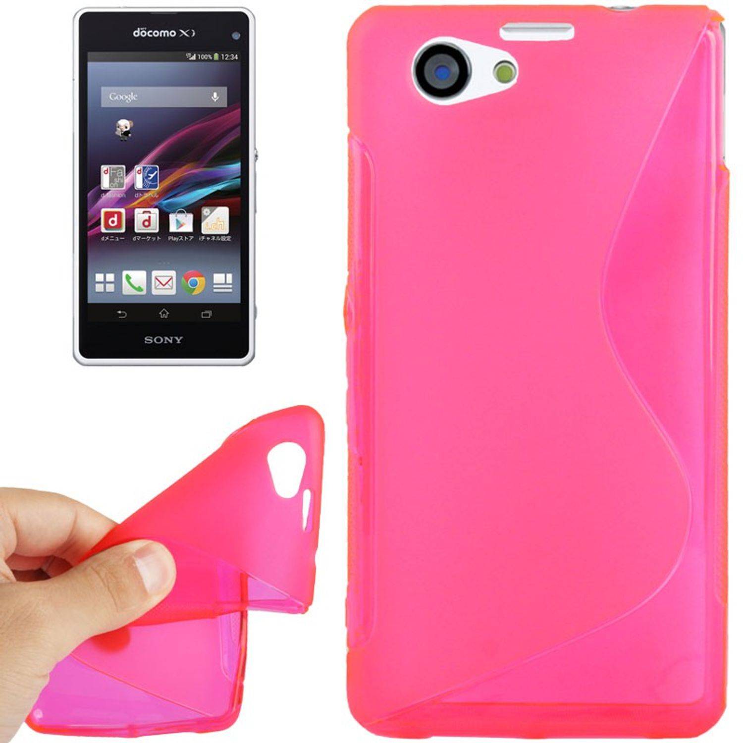 Sony Xperia Z1 Handyhülle Backcover Rosa