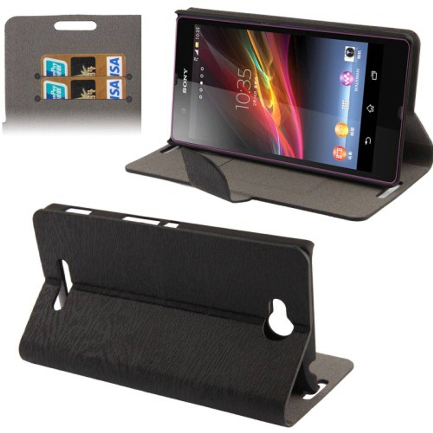 Sony Xperia C S39h Handyhülle Backcover Schwarz