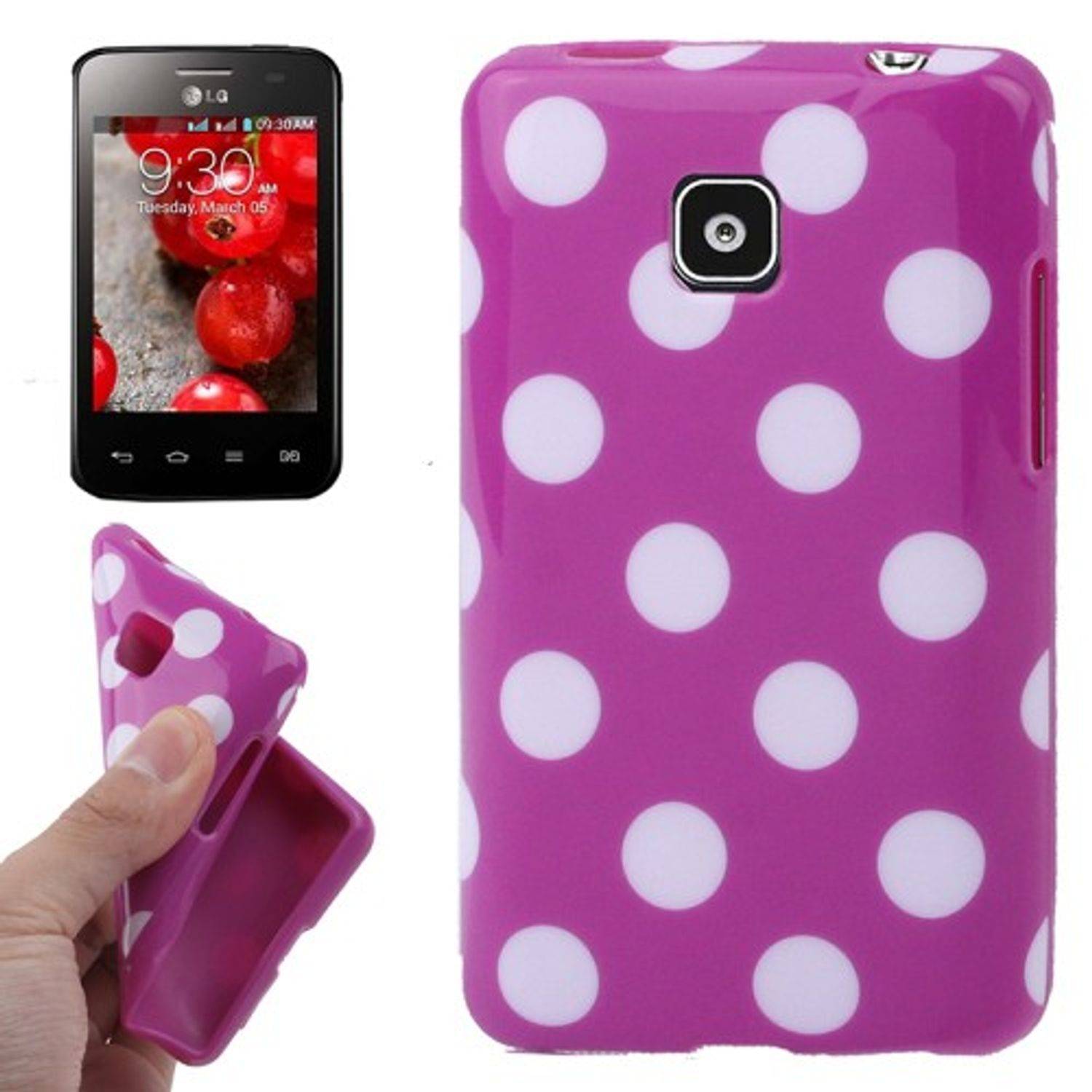 LG Optimus L3 II E430 Handyhülle Backcover Violett
