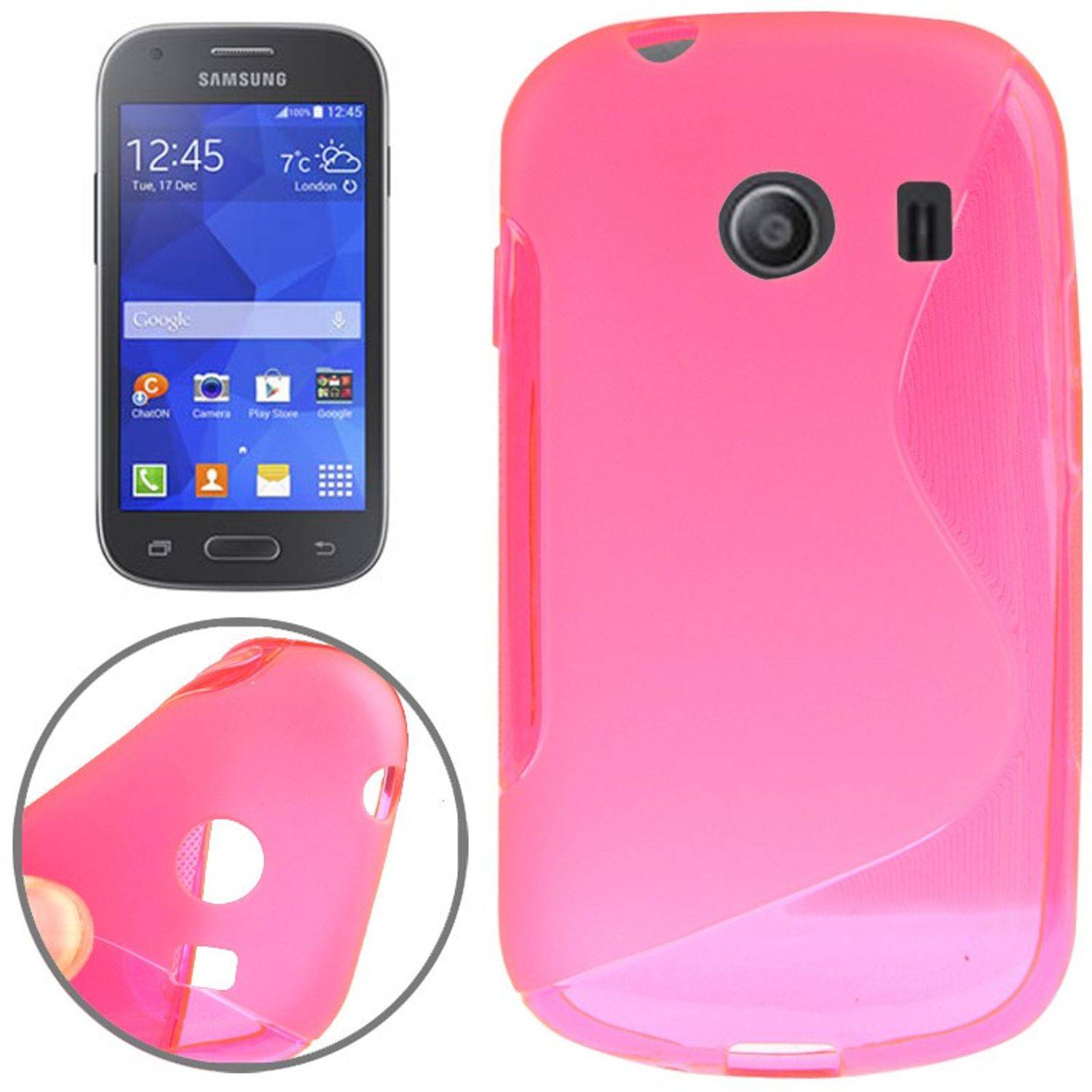 Samsung Galaxy Ace Style Handyhülle Backcover Rosa