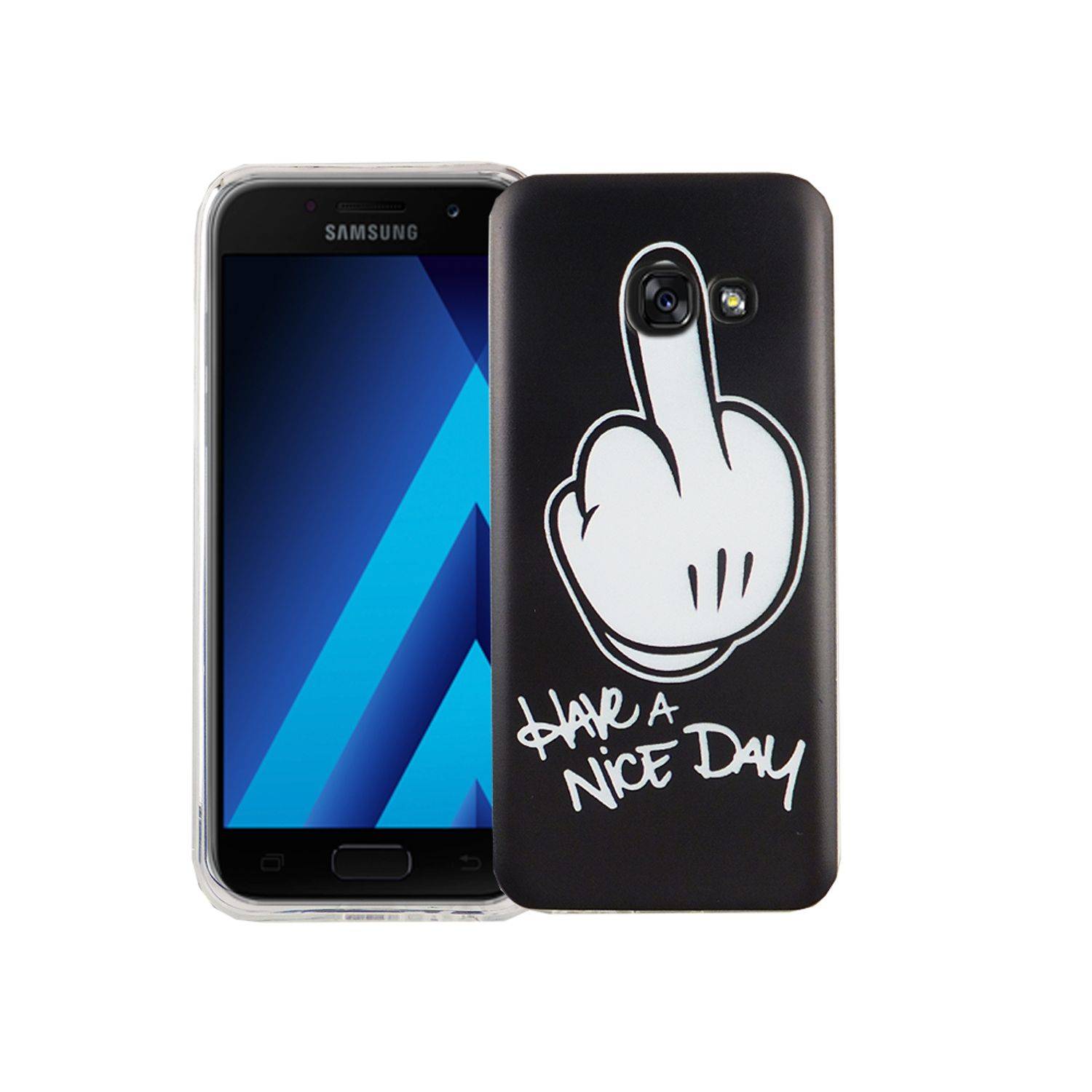 Samsung Galaxy A3 (2017) Handyhülle Bumper Backcover Schwarz