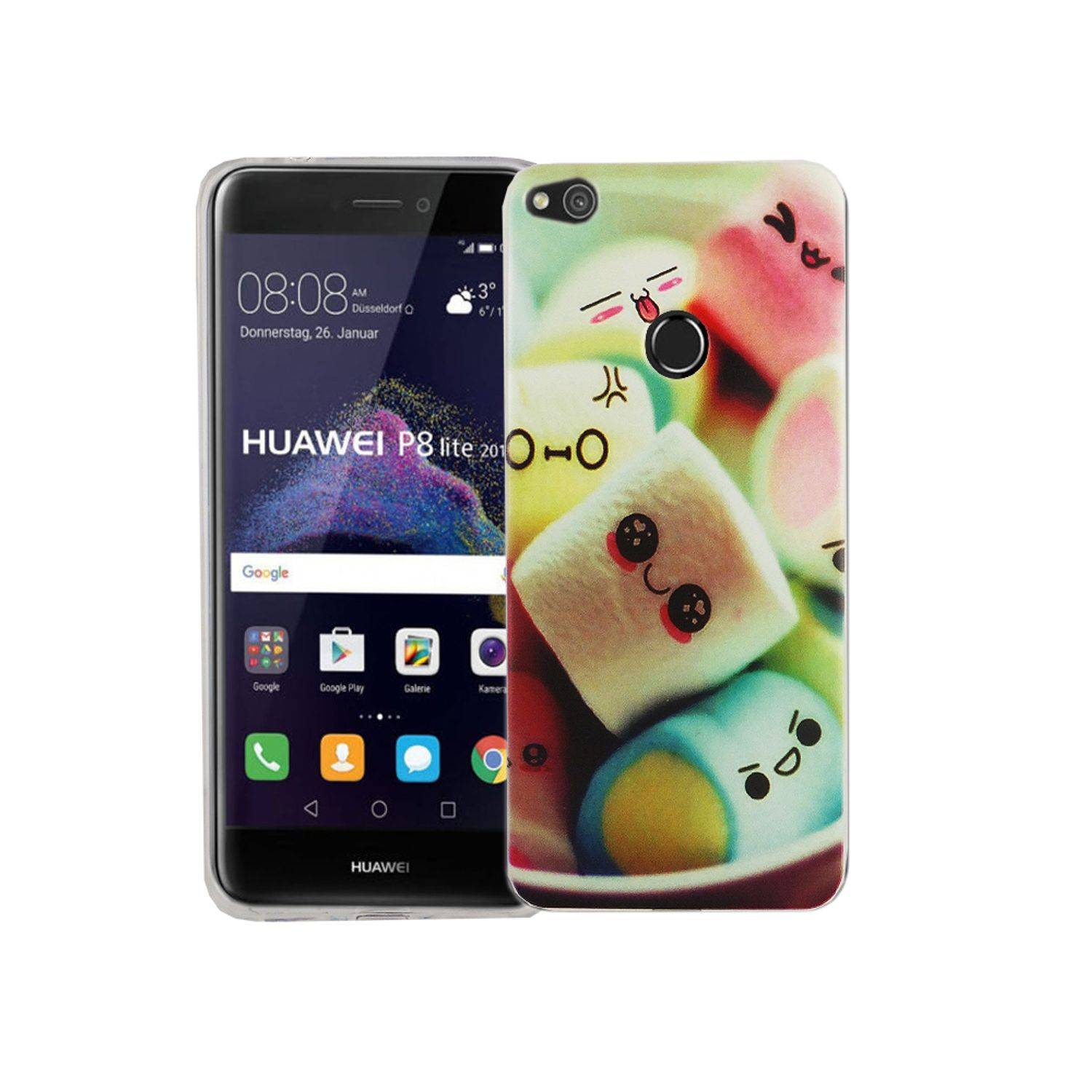 Huawei P8 Lite 2017 Handyhülle Bumper Backcover Mehrfarbig