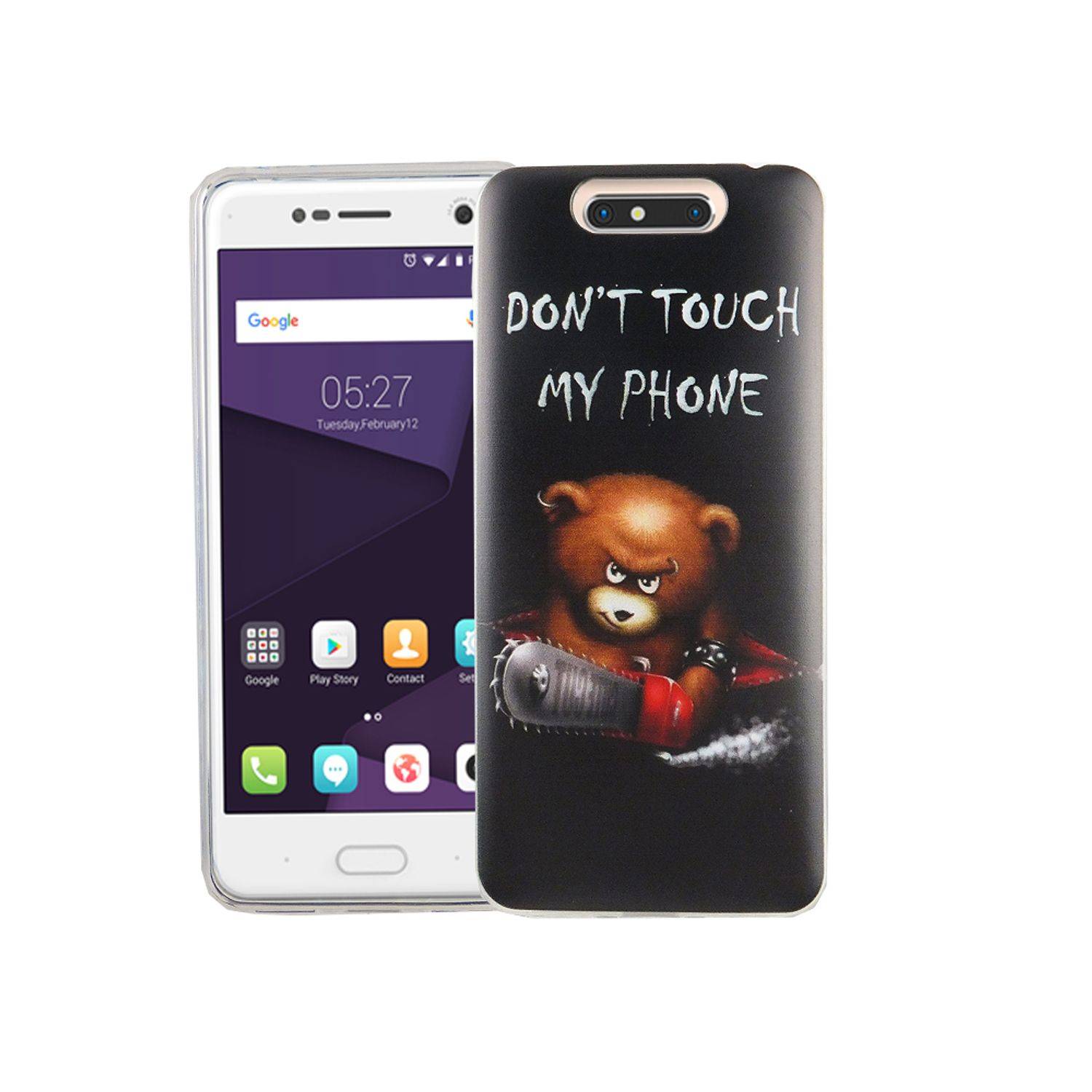 ZTE Blade V8 Handyhülle Bumper Backcover Schwarz