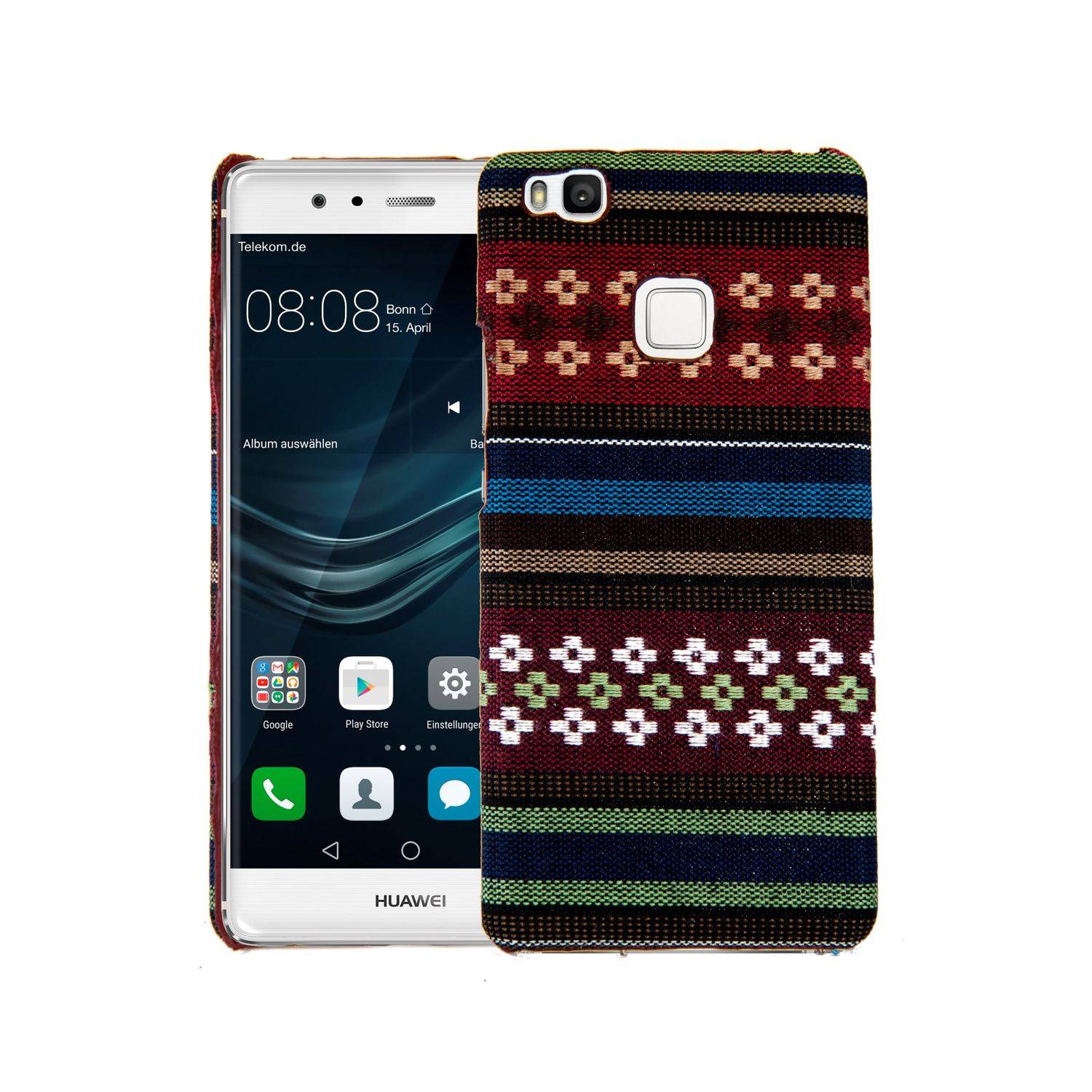 Huawei P9 Lite Handyhülle Backcover Braun