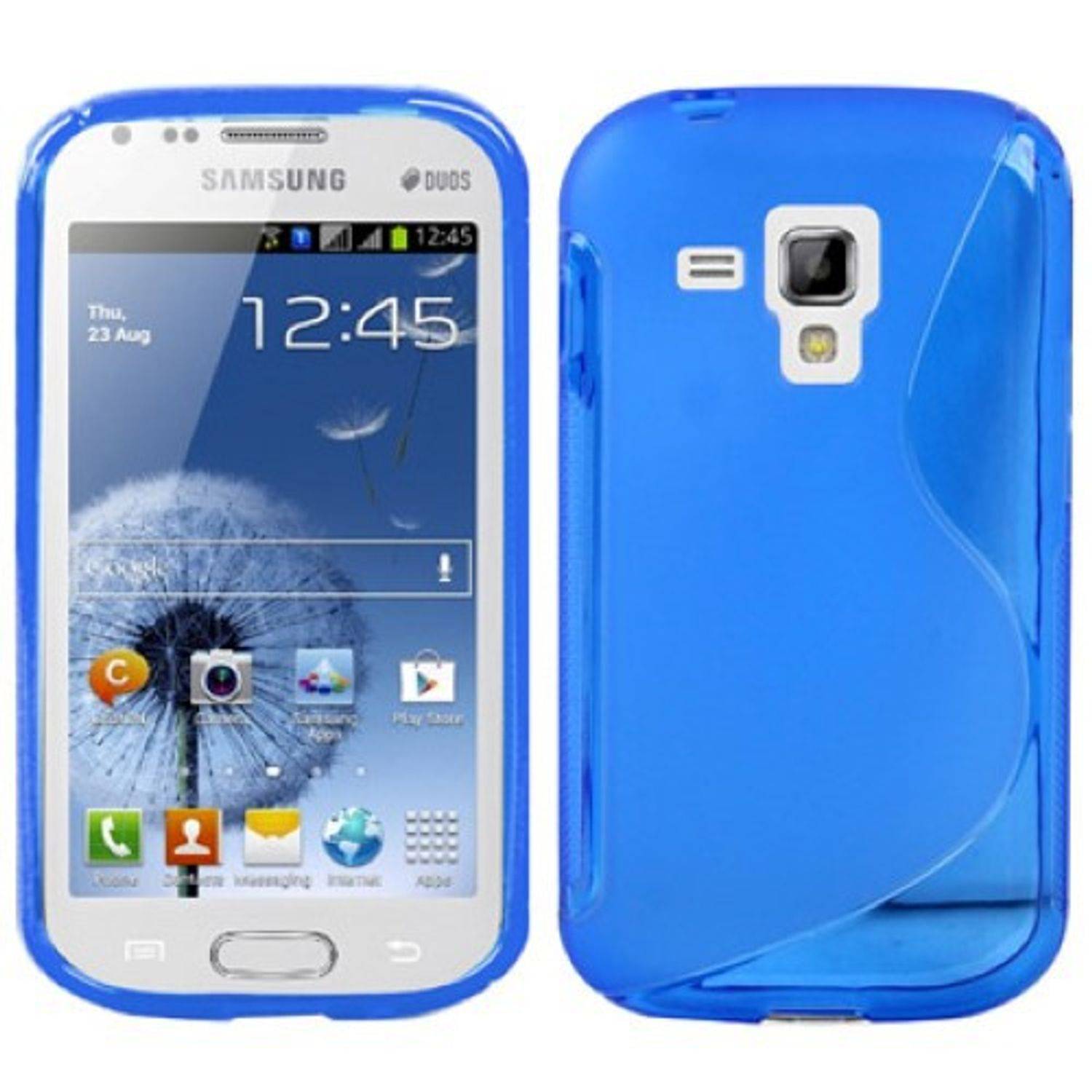 Samsung Galaxy S Duos S7562 Handyhülle Backcover Blau