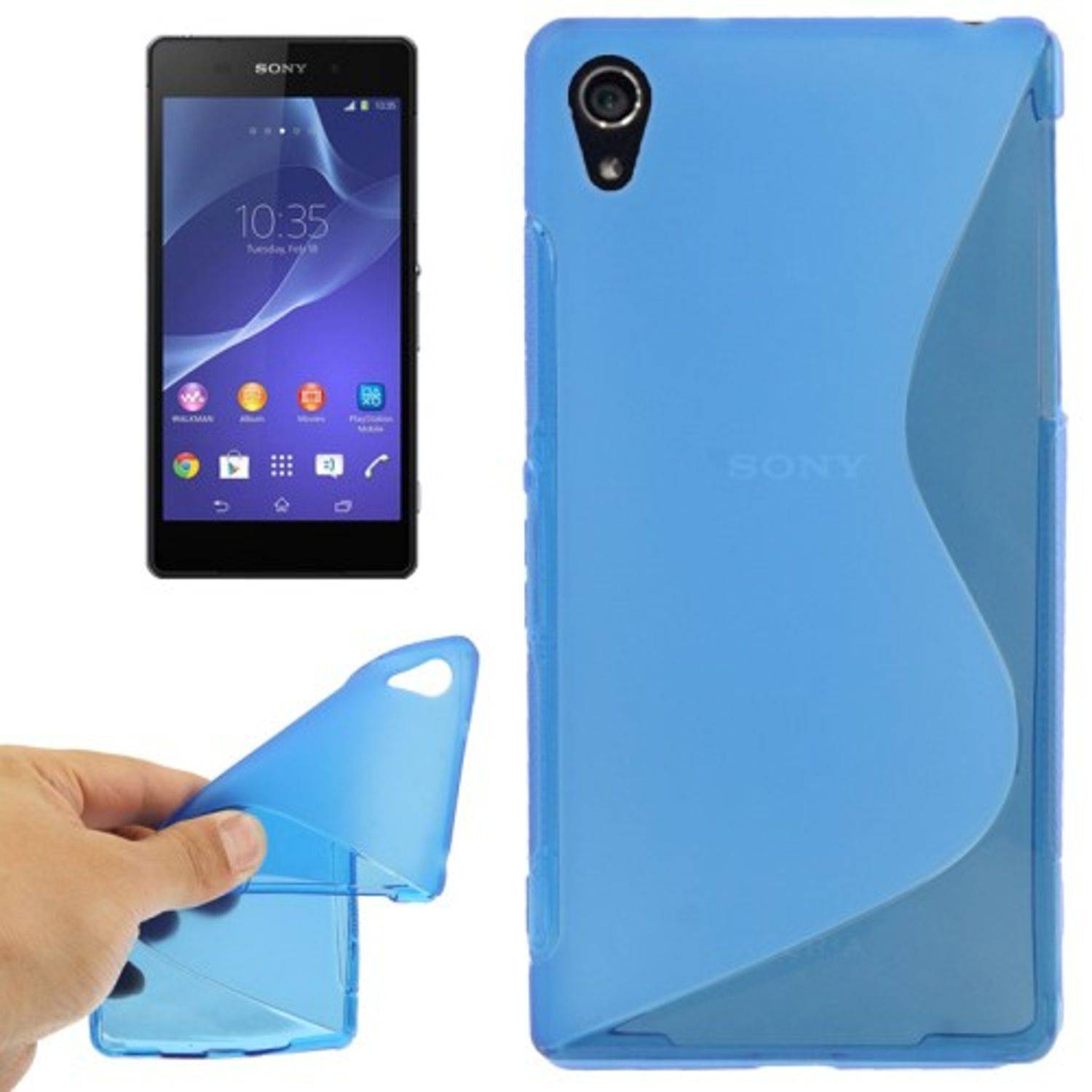 Sony Xperia Z2 Handyhülle Backcover Blau