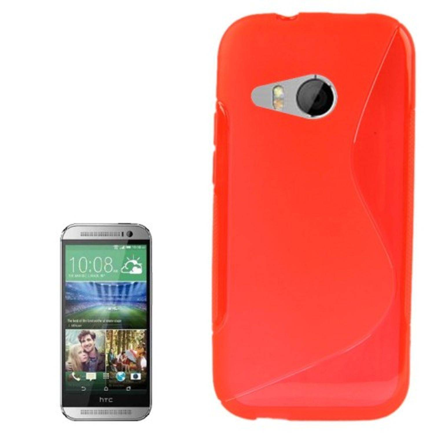 HTC One mini 2 Handyhülle Backcover Rot
