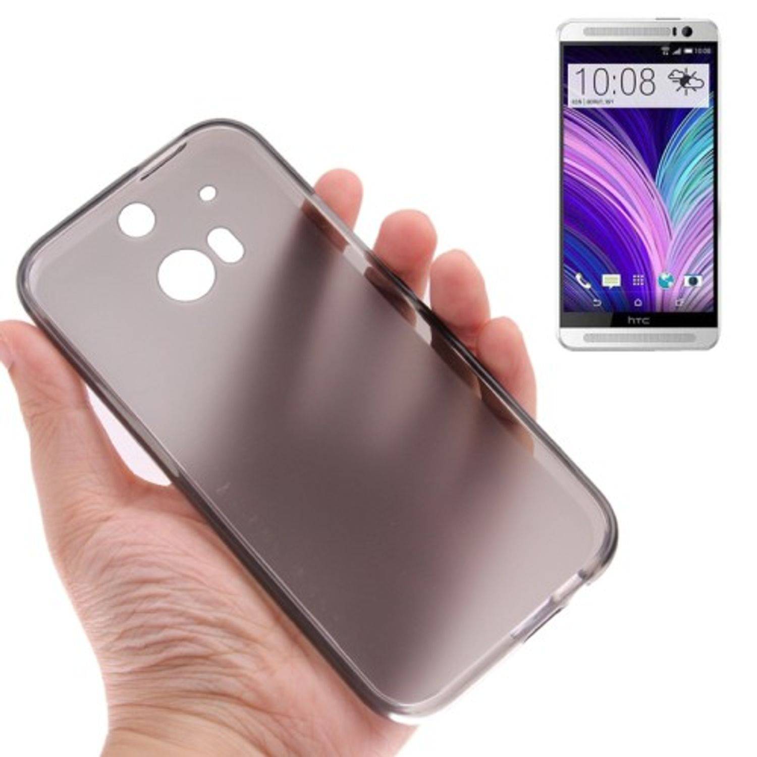 HTC One M8 Handyhülle Backcover Grau