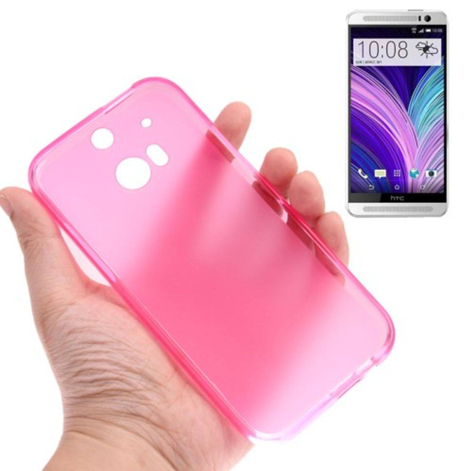 HTC One M8 Handyhülle Backcover Rosa