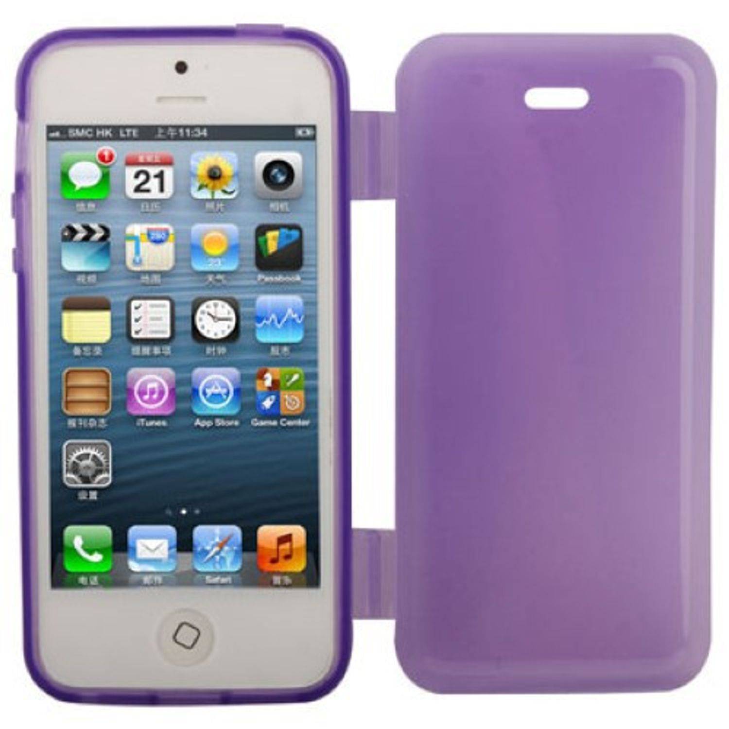 Apple iPhone 5 / 5s / SE Handyhülle Backcover Violett